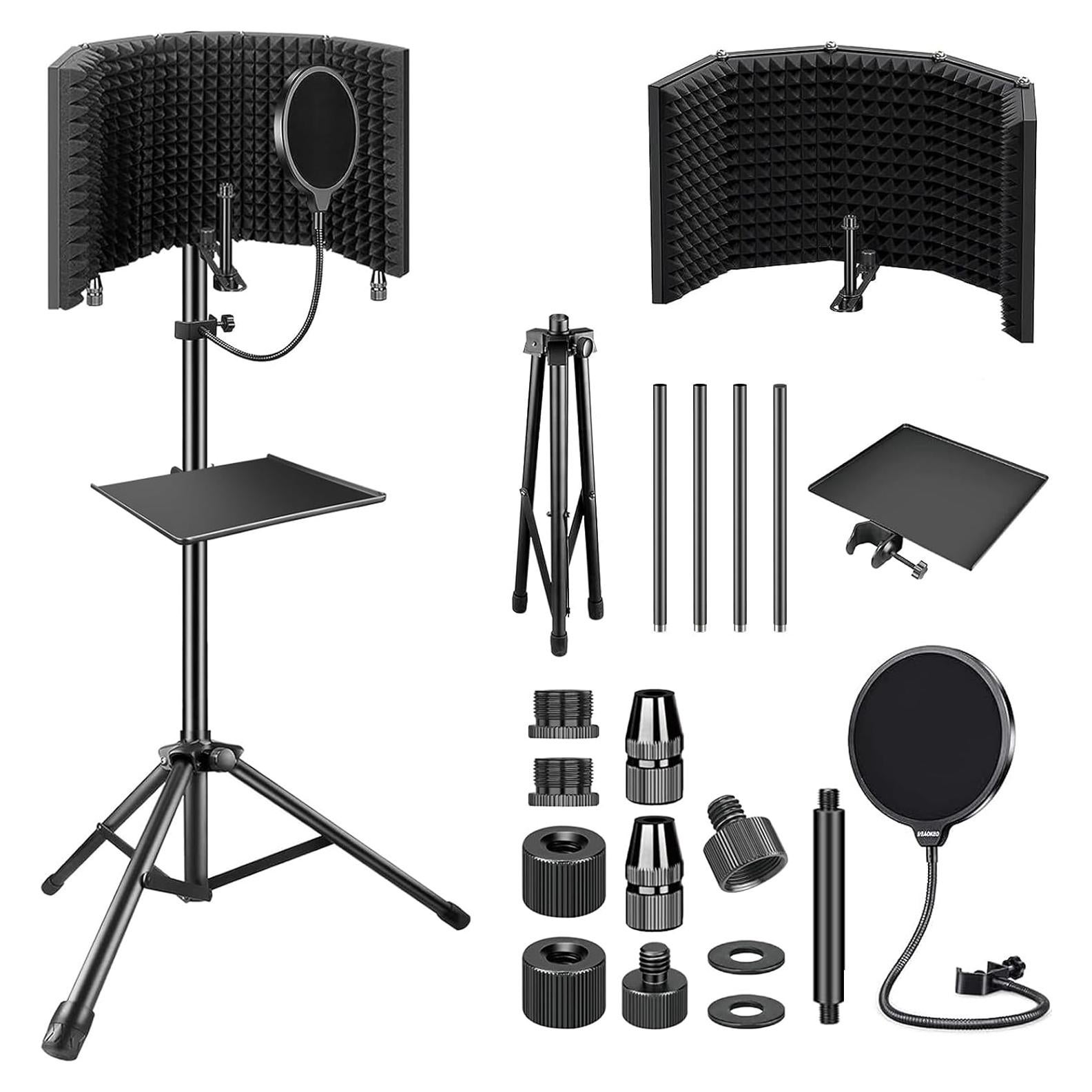 Escudo Aislante para Micrófono Aokeo AO-302 con Filtro Pop