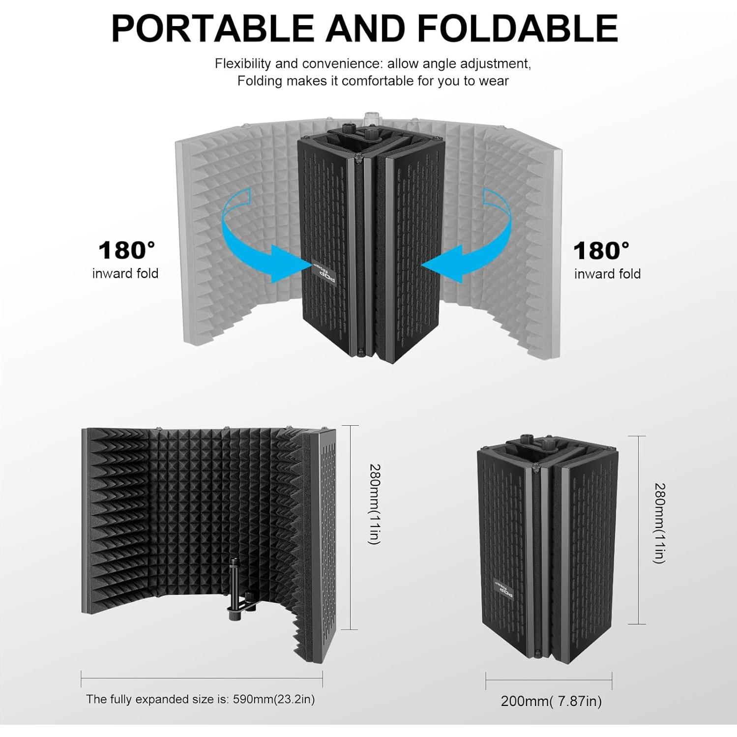 Escudo Aislante para Micrófono Aokeo AO-302 con Filtro Pop