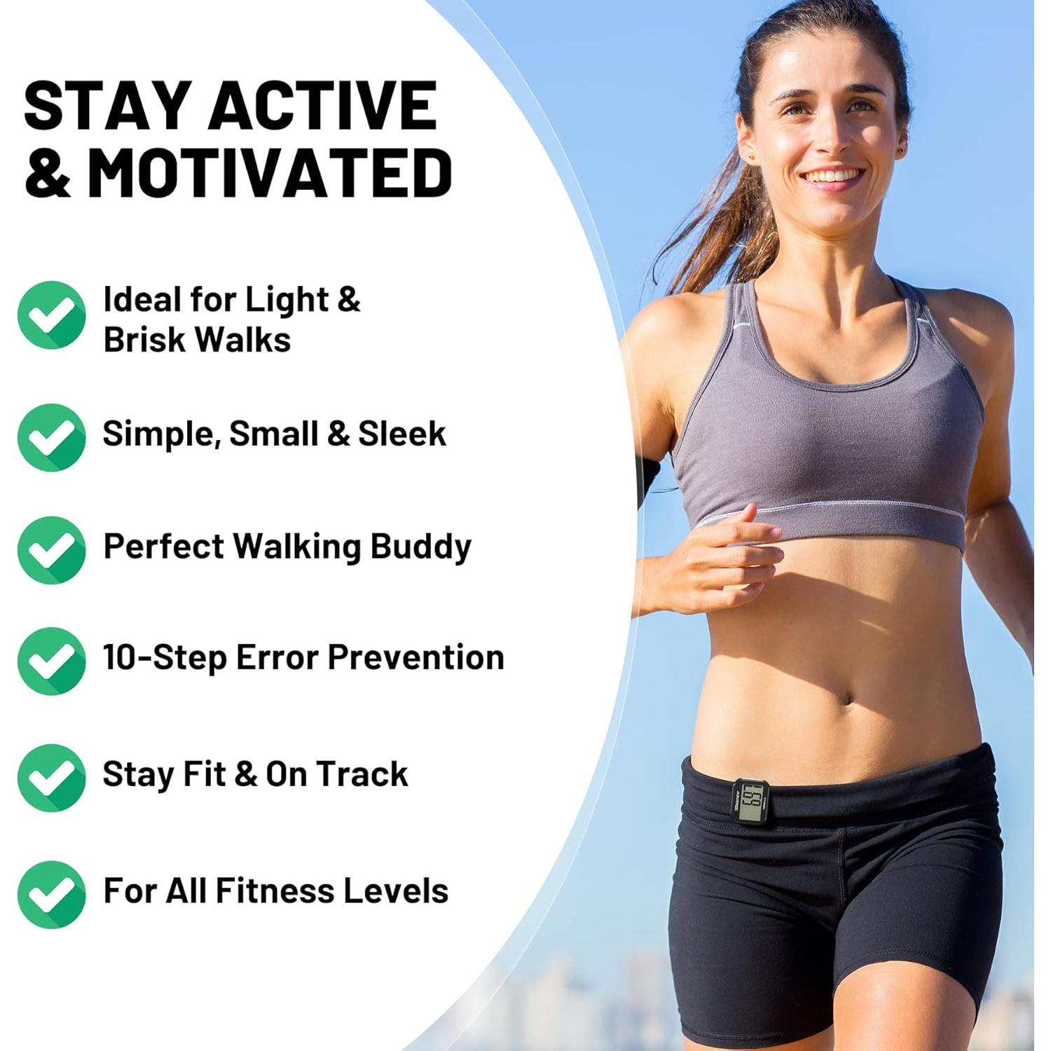 Podómetro 3D NESKLA 838 con pantalla LCD y clip removible