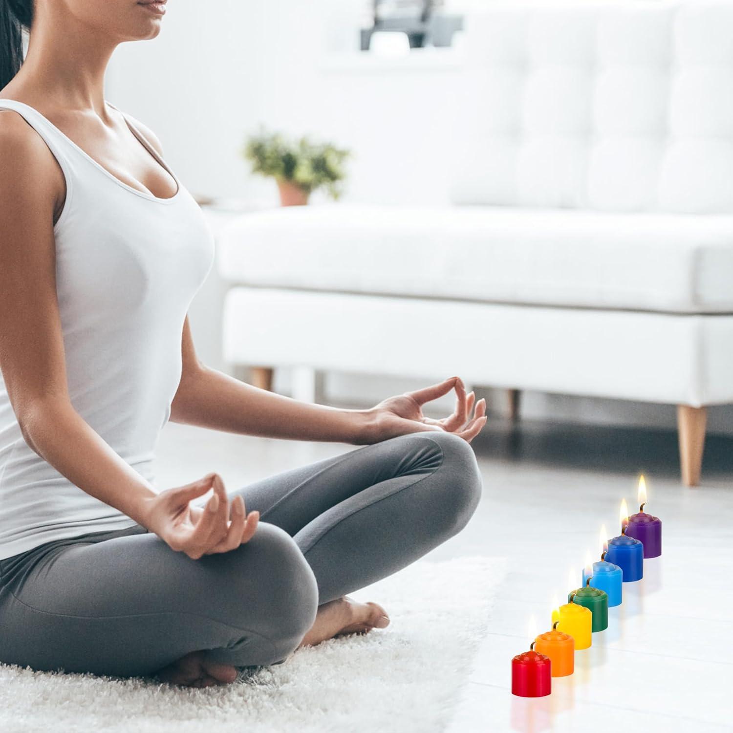 Vela Votiva Chakra Mega Velas 7 Pcs 10 Horas 3.5 cm