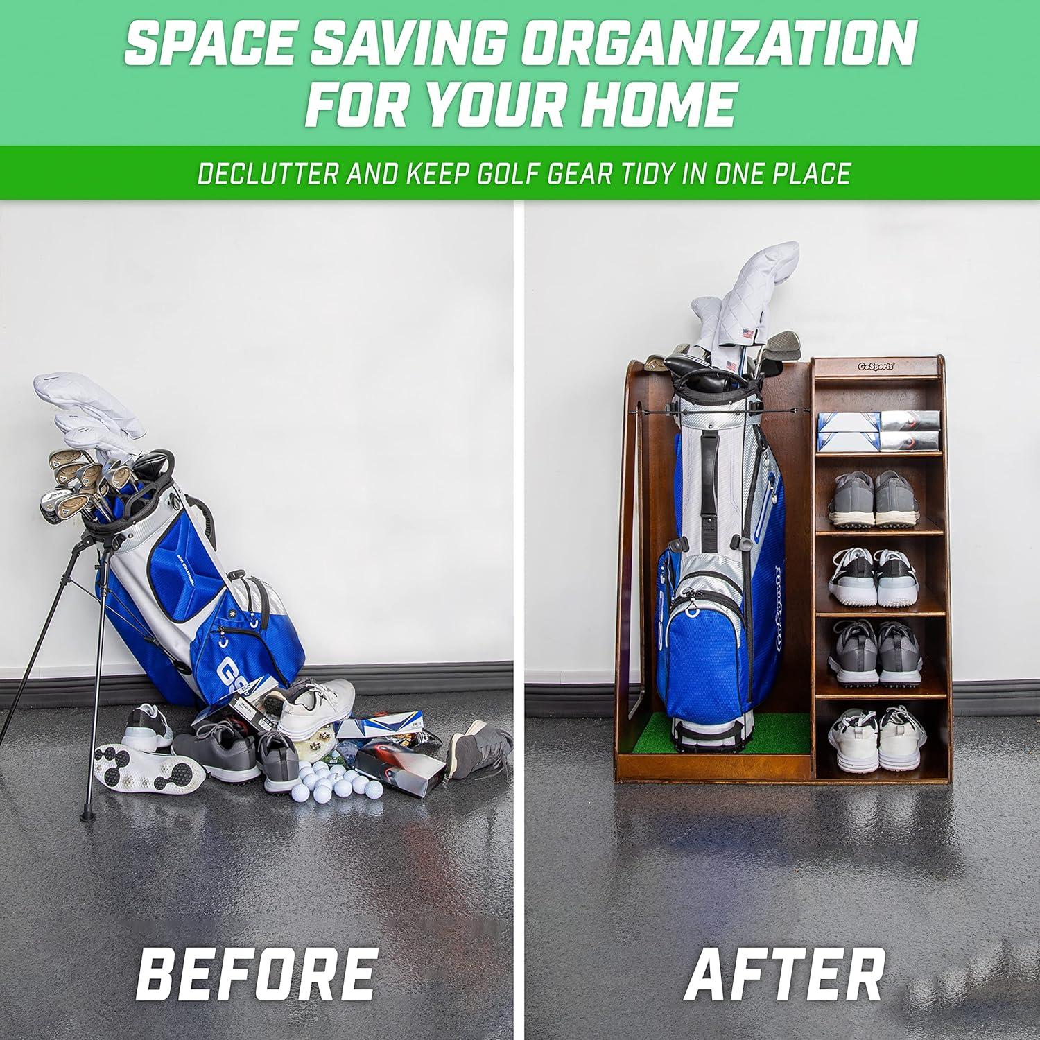 Estante Organizador de Golf GoSports - Madera Marrón 73,66 cm