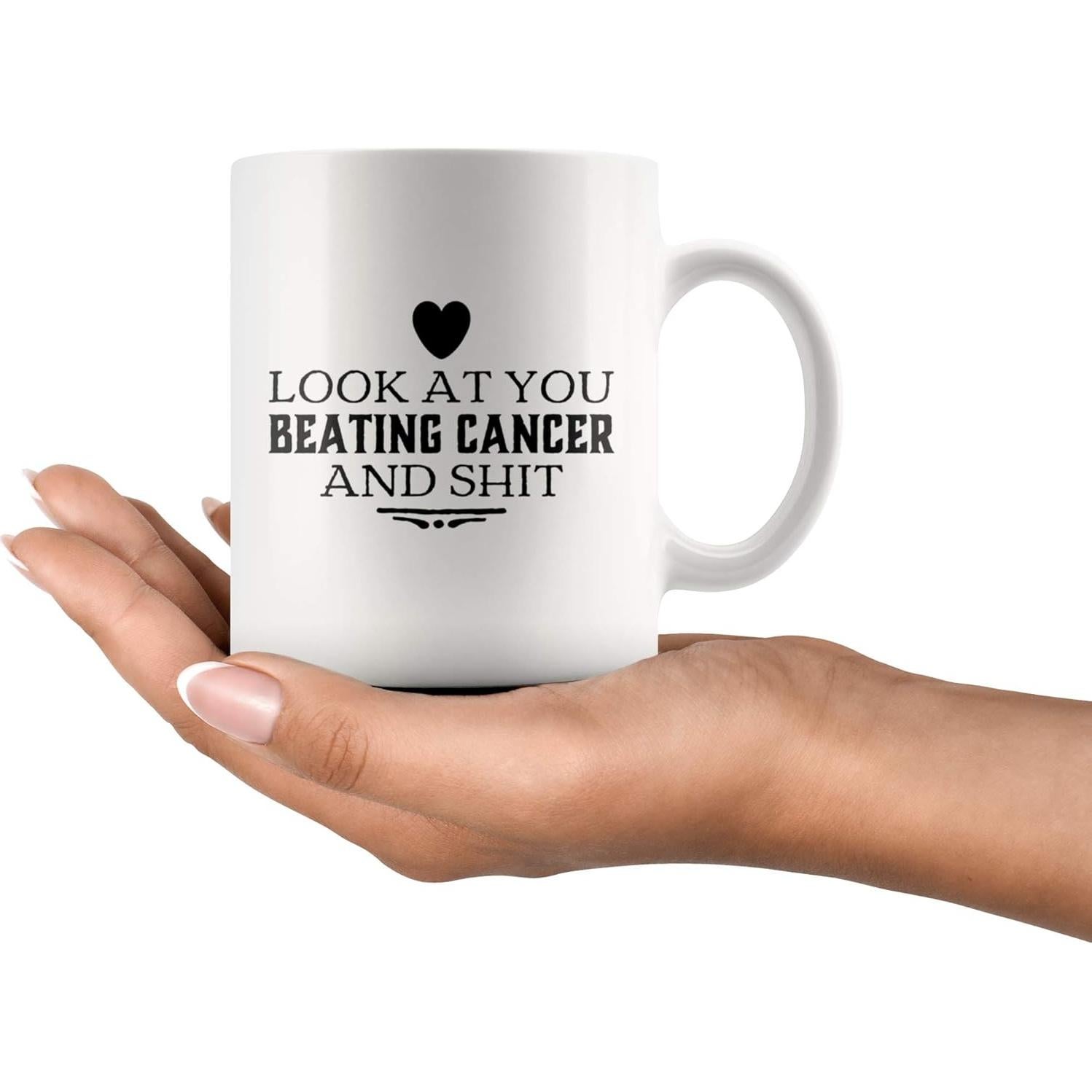 Taza Cerámica Panvola 11 oz Motivacional Supervivientes Cáncer