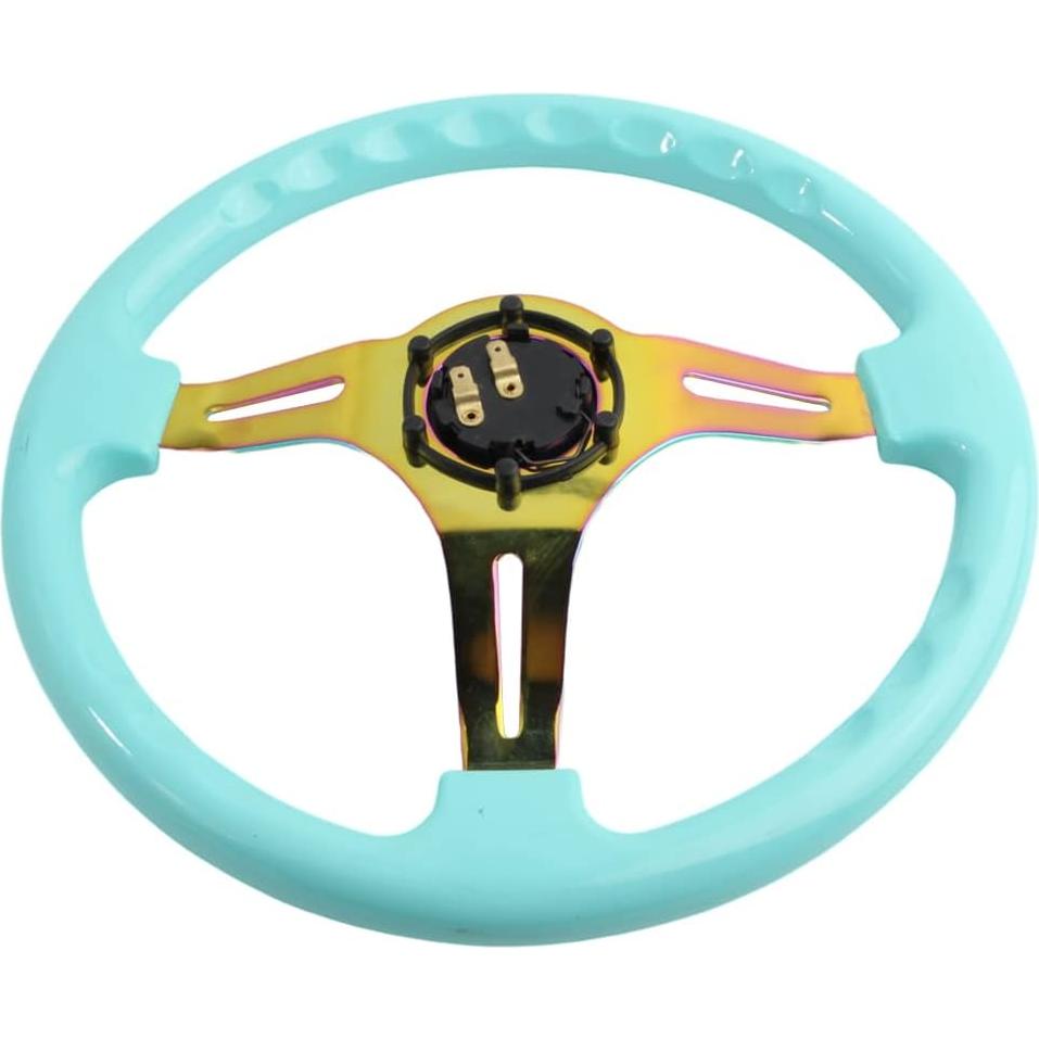 Volante de Carreras YEHICY 350mm ABS Azul Tiffany