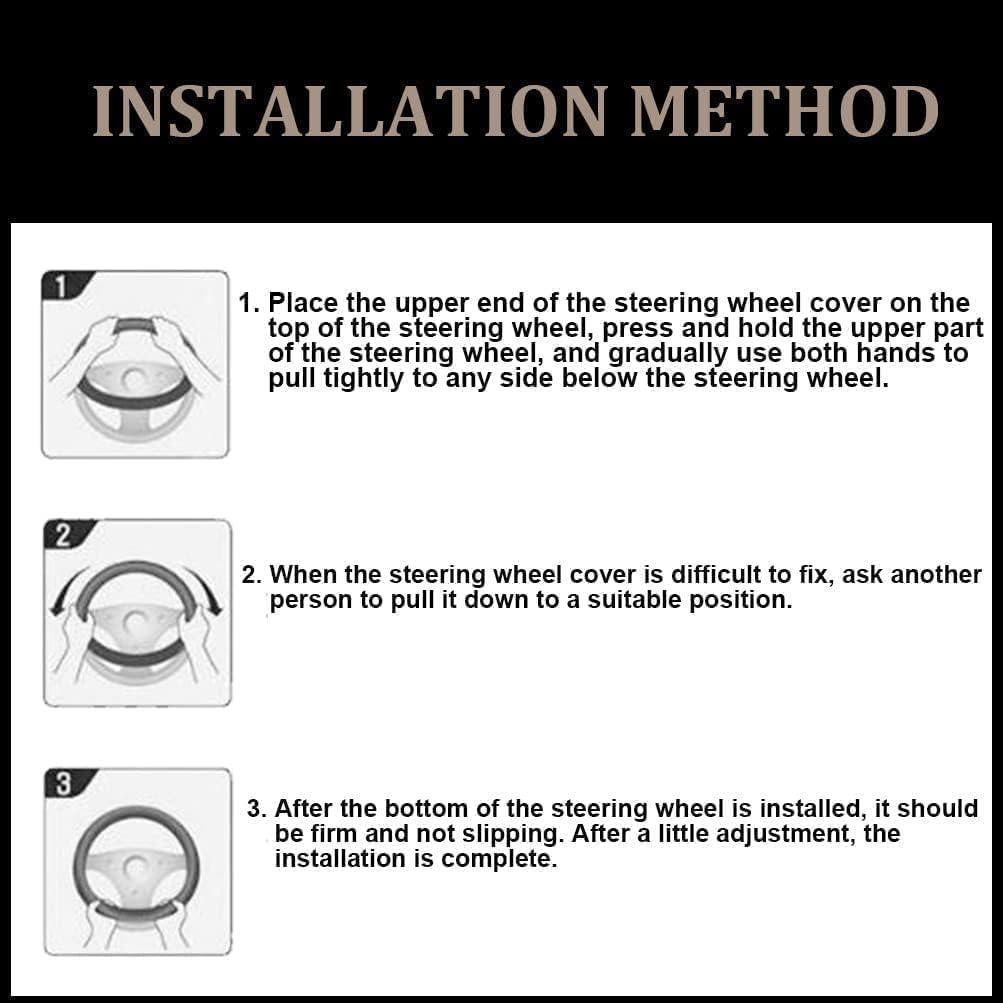 Cubre Volante AUTOXBERT 38 cm Cuero Microfibra Beige