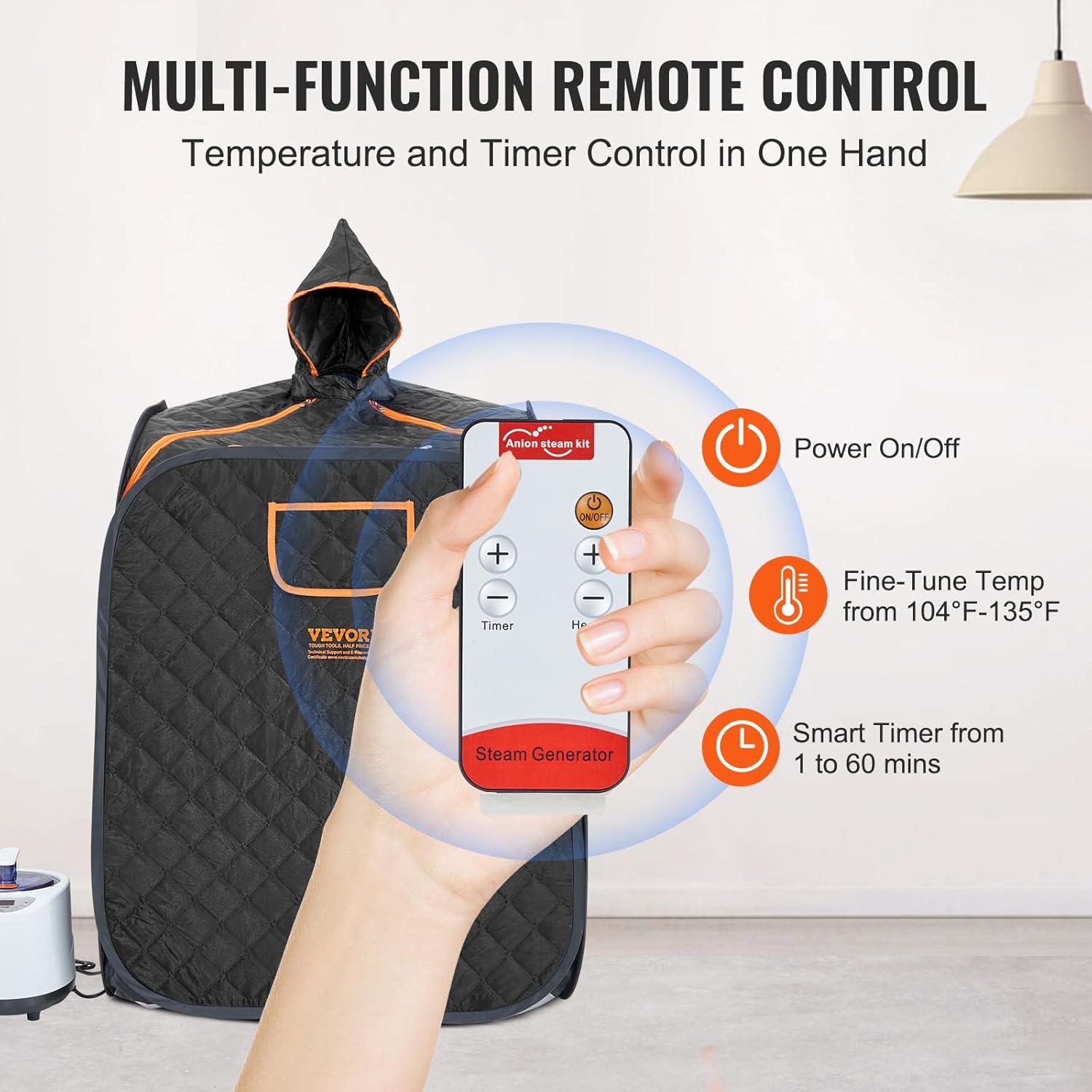 Carpa de Sauna Personal VEVOR 1200W Plegable y Portátil