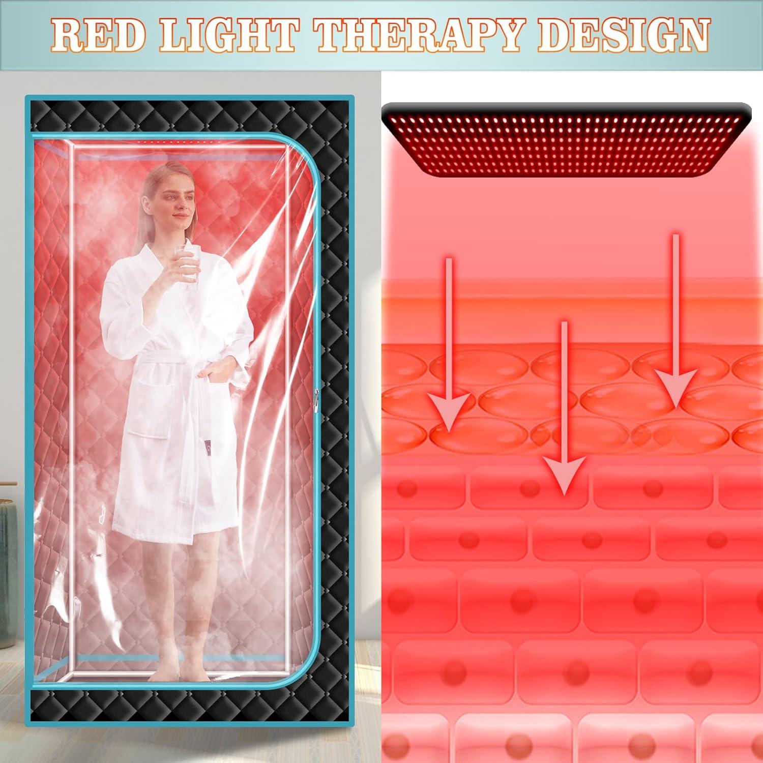 Sauna de Vapor Portátil ZONEMEL con Luz Roja y Control Remoto