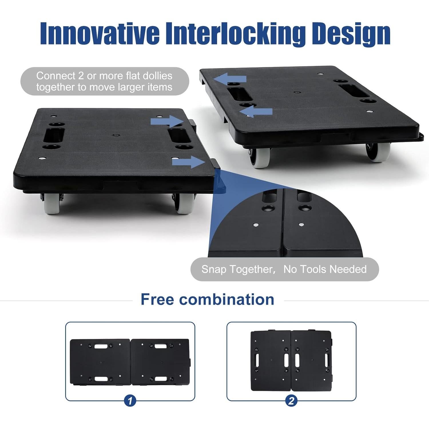 Carro de Mudanza WEPUMP XL 400 kg 4 Ruedas Antideslizante