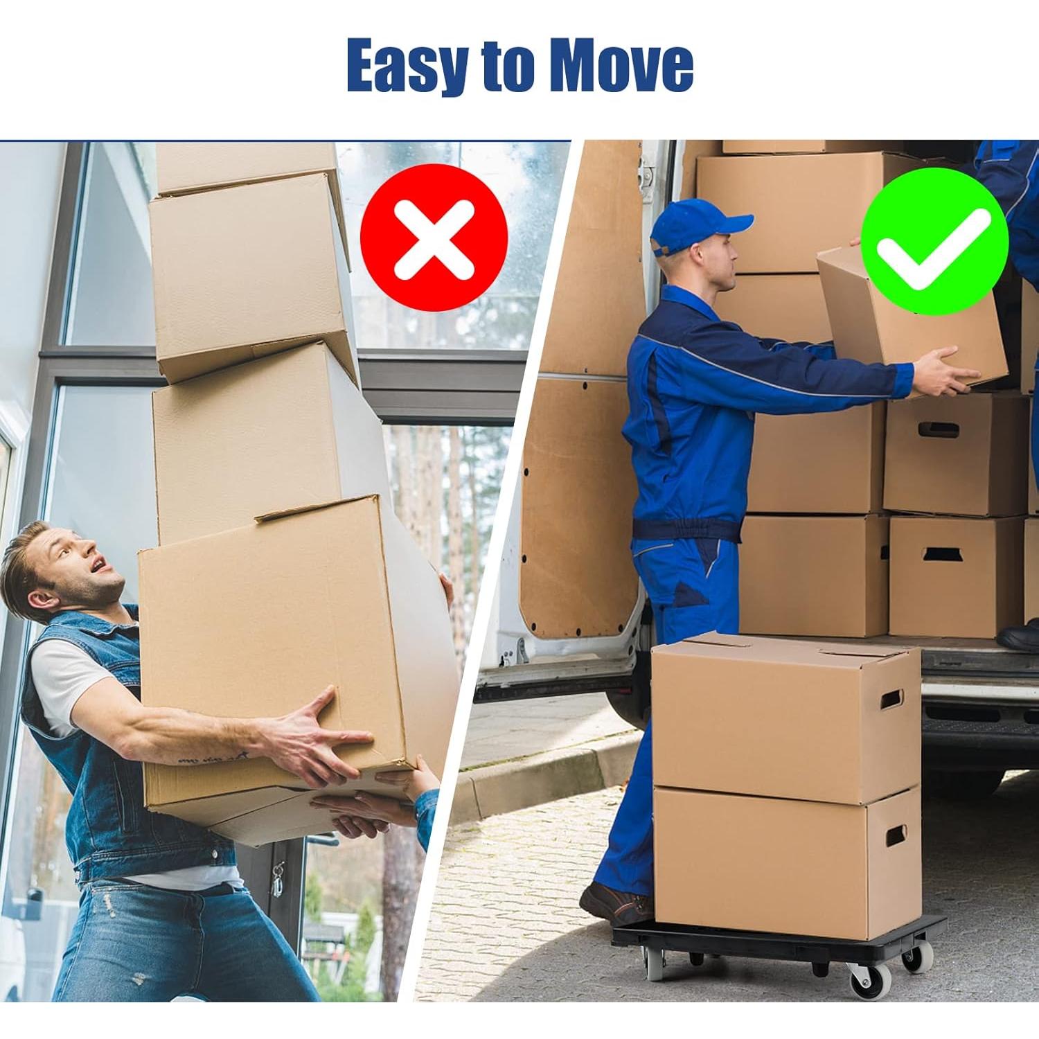 Carro de Mudanza WEPUMP XL 400 kg 4 Ruedas Antideslizante