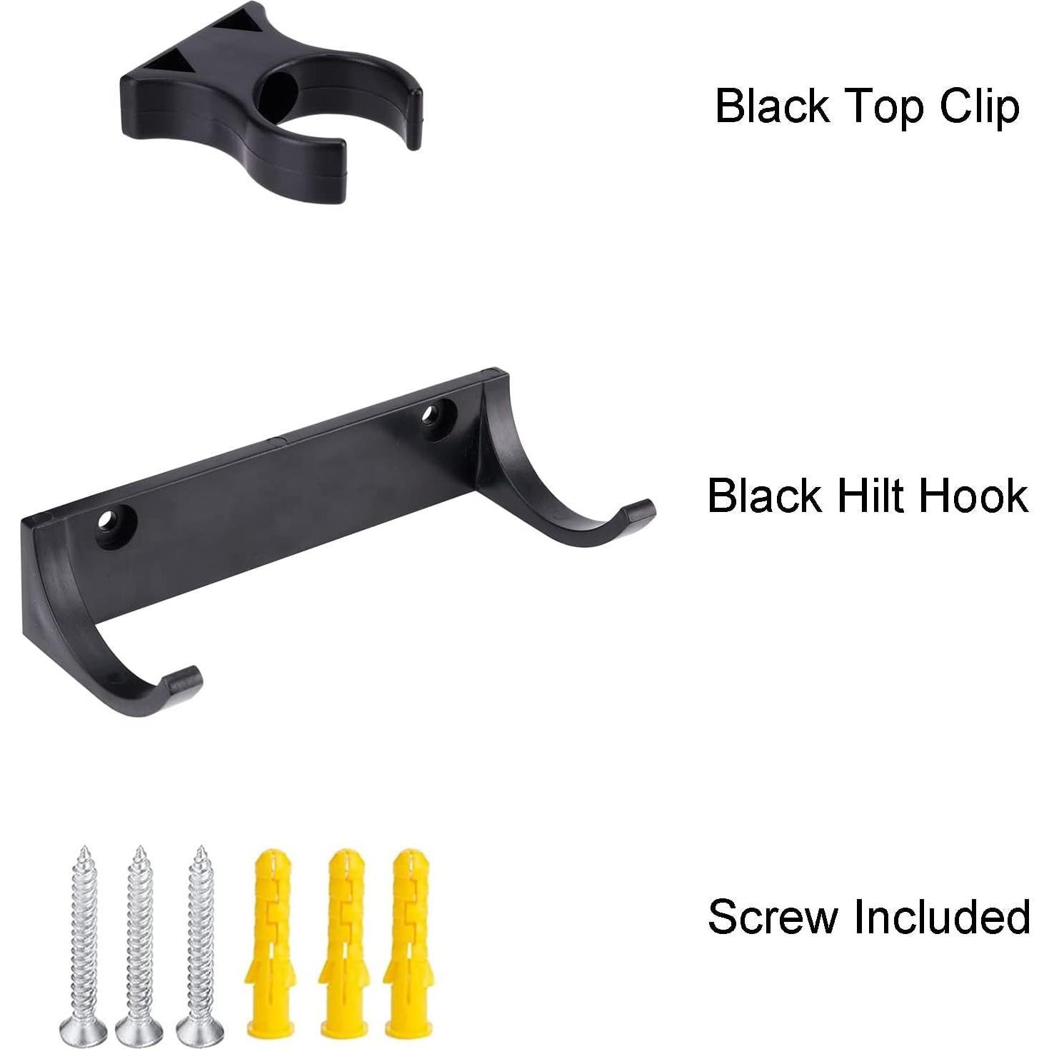 Soporte de Pared para Sable de Luz LEKUSHA Negro - Paquete de 2