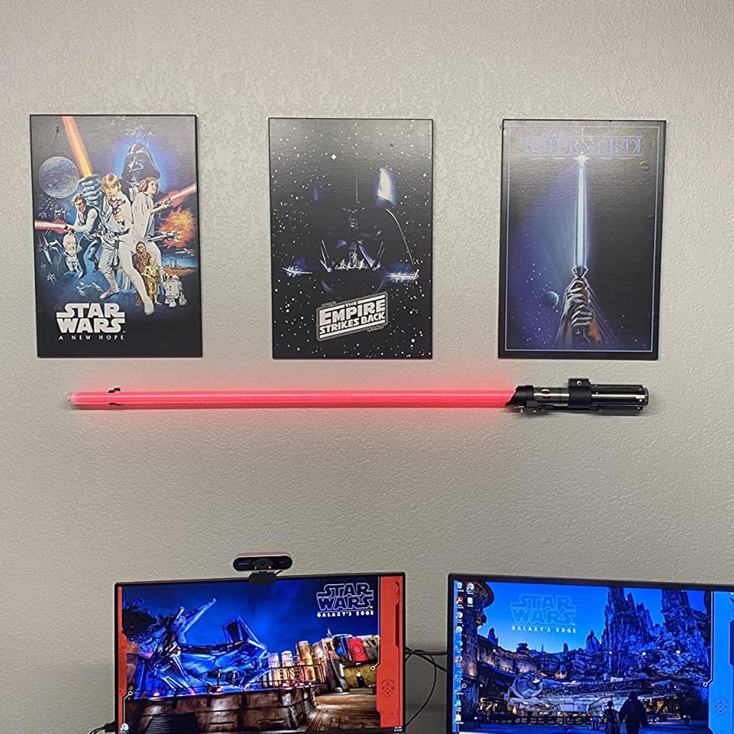 Soporte de Pared para Sable de Luz LEKUSHA Negro - Paquete de 2