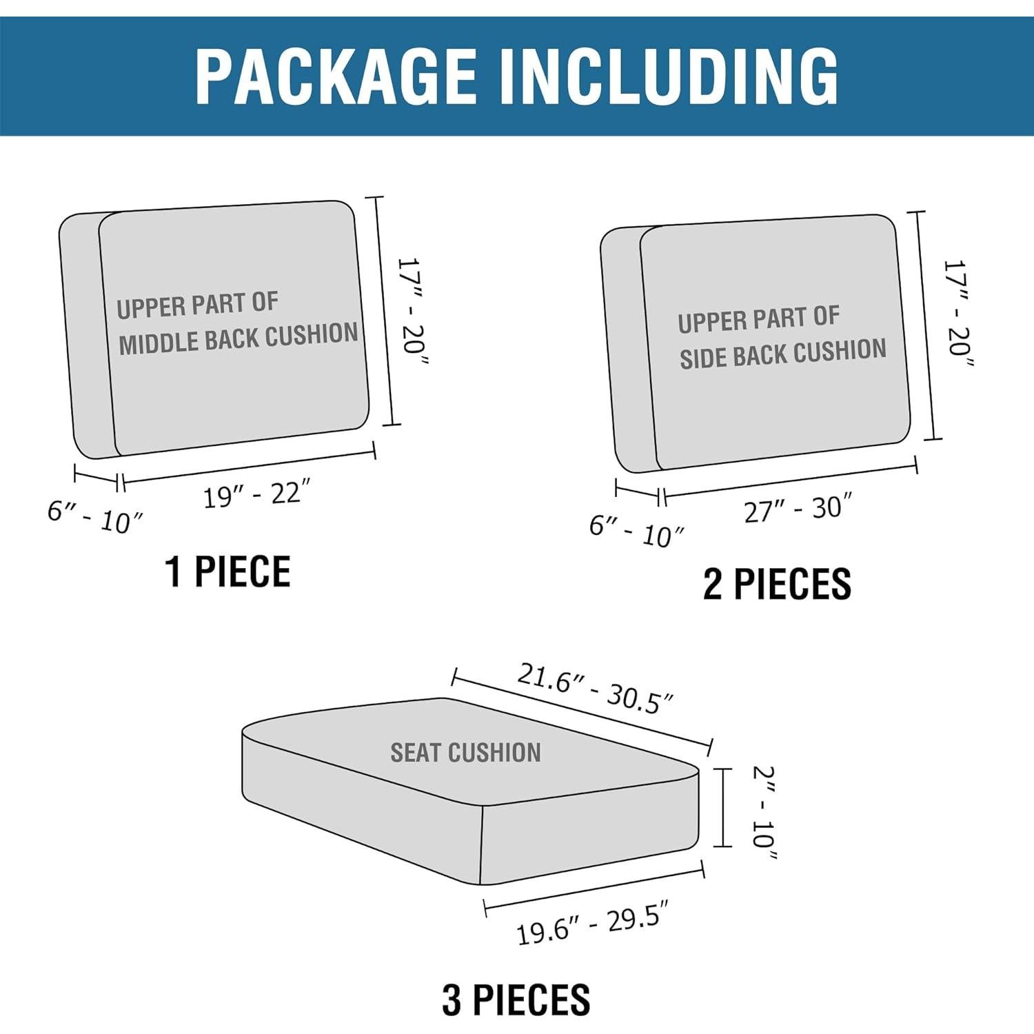 H.VERSAILTEX Funda Sofá 3 Asientos Cuadros Paloma