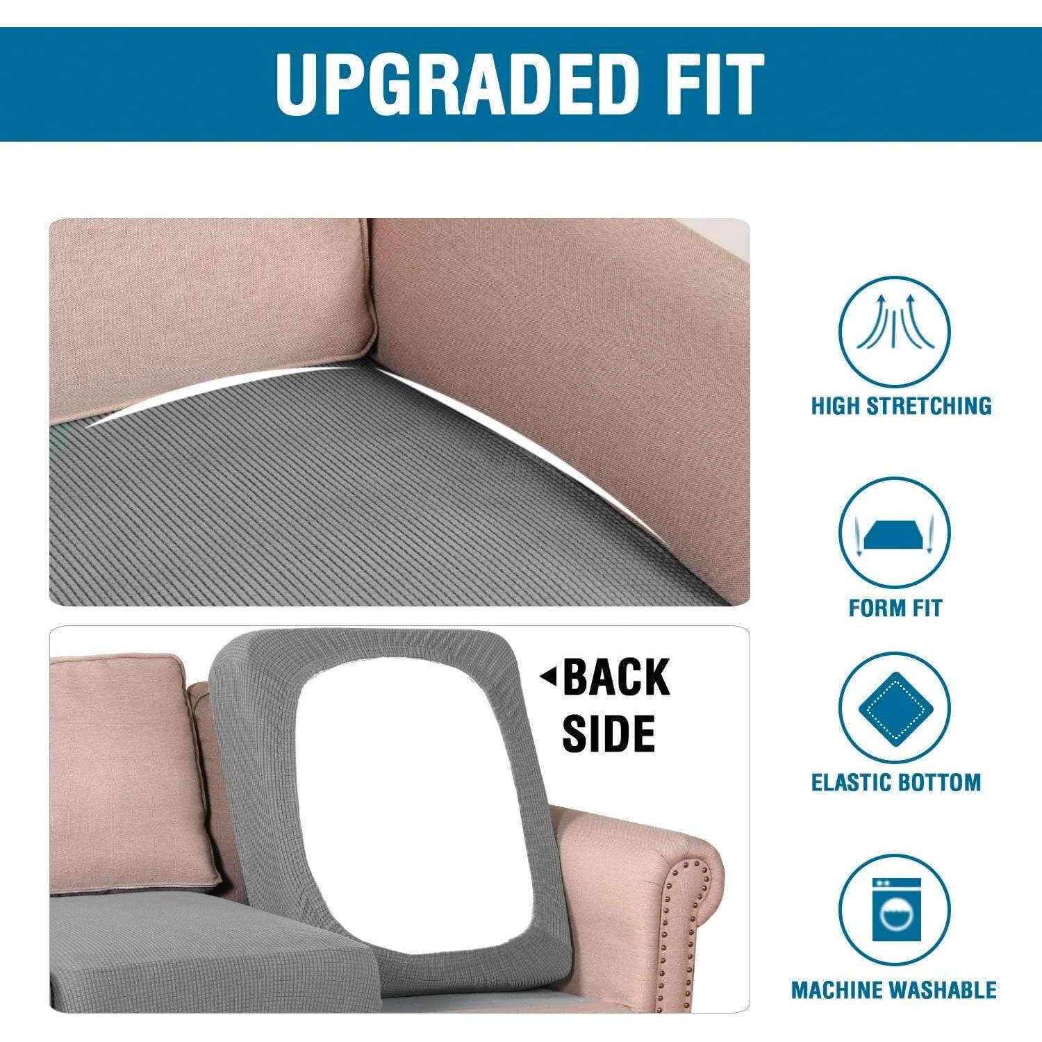 H.VERSAILTEX Funda Sofá 3 Asientos Cuadros Paloma