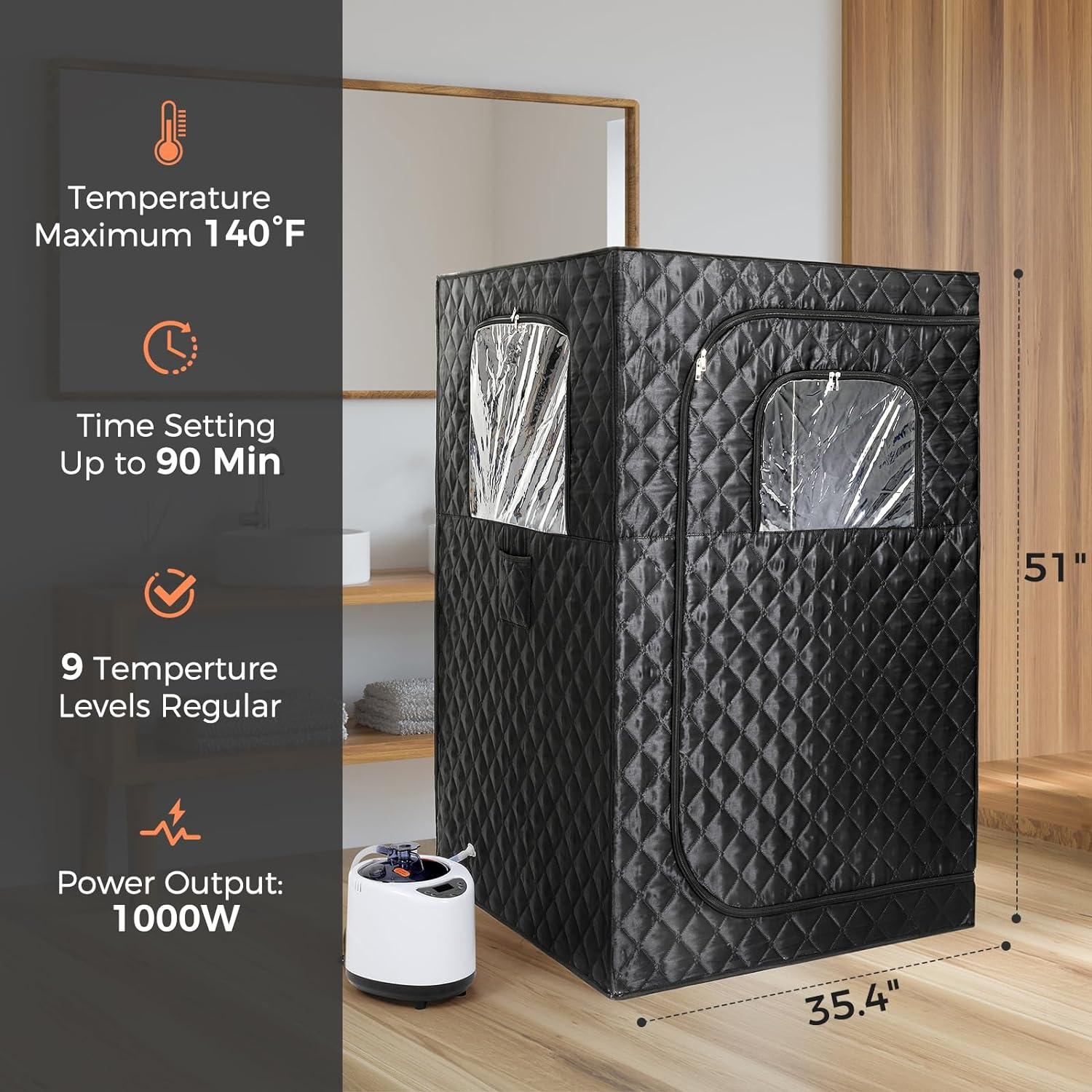 Sauna Portátil Mejorada Yongkang 2.6L 1000W Control Remoto