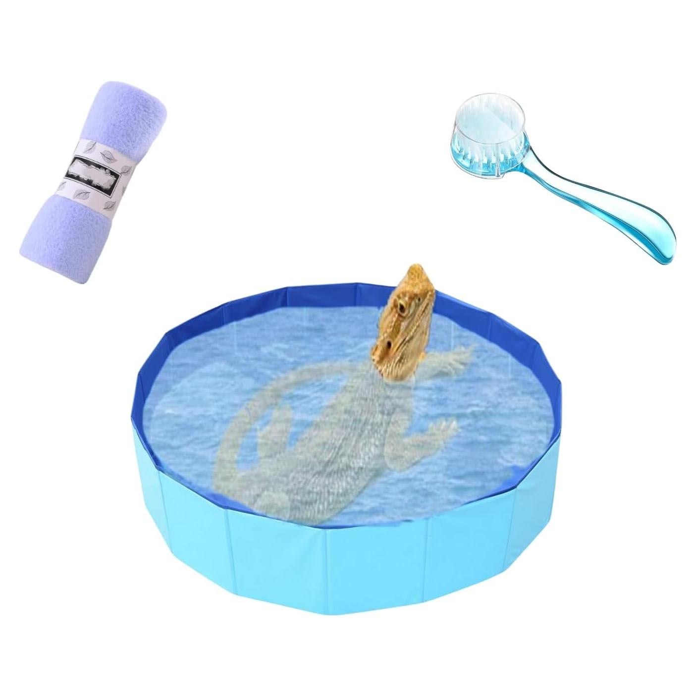 Bañera Plegable TTMIMIK para Dragones Barbudos 30x10cm