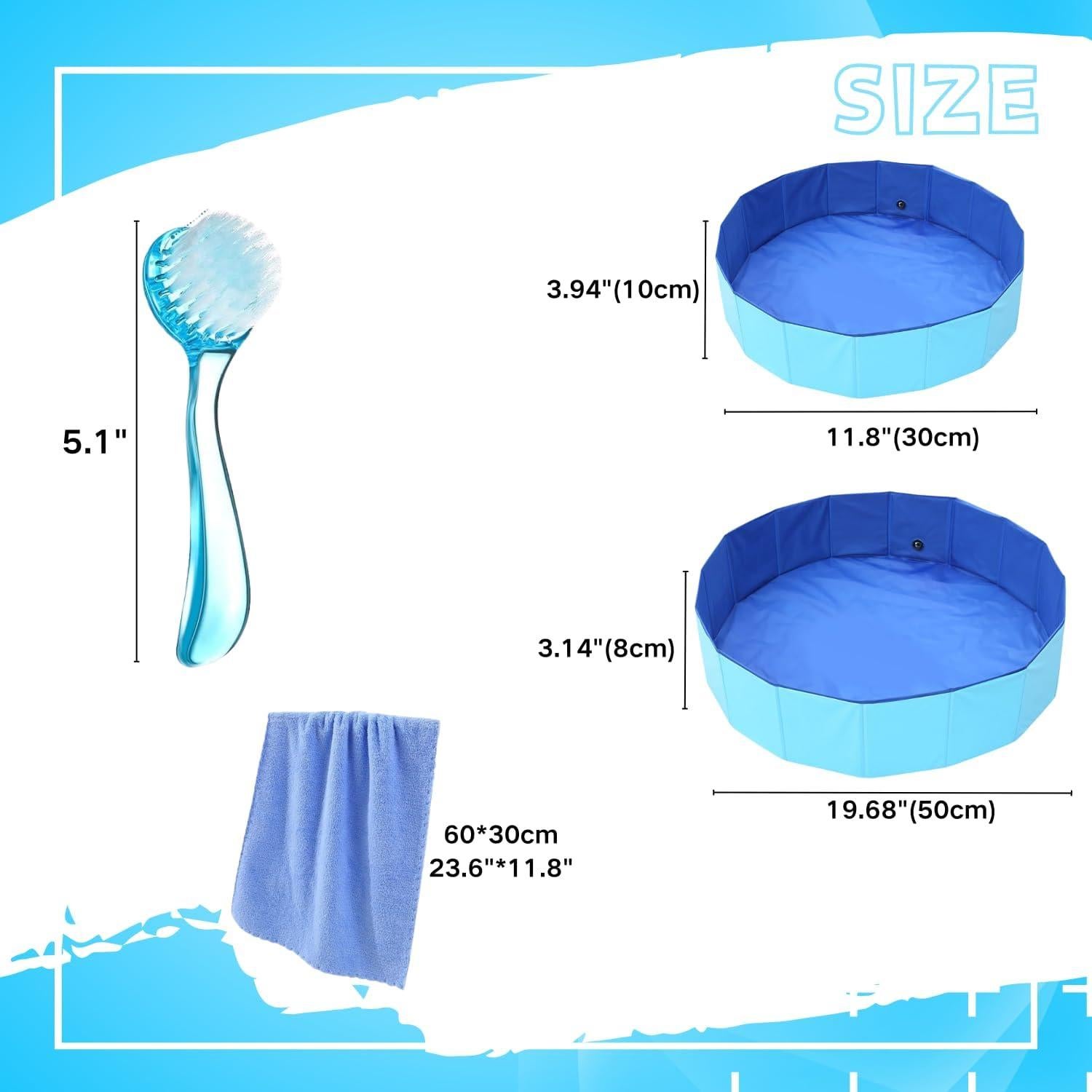 Bañera Plegable TTMIMIK para Dragones Barbudos 30x10cm