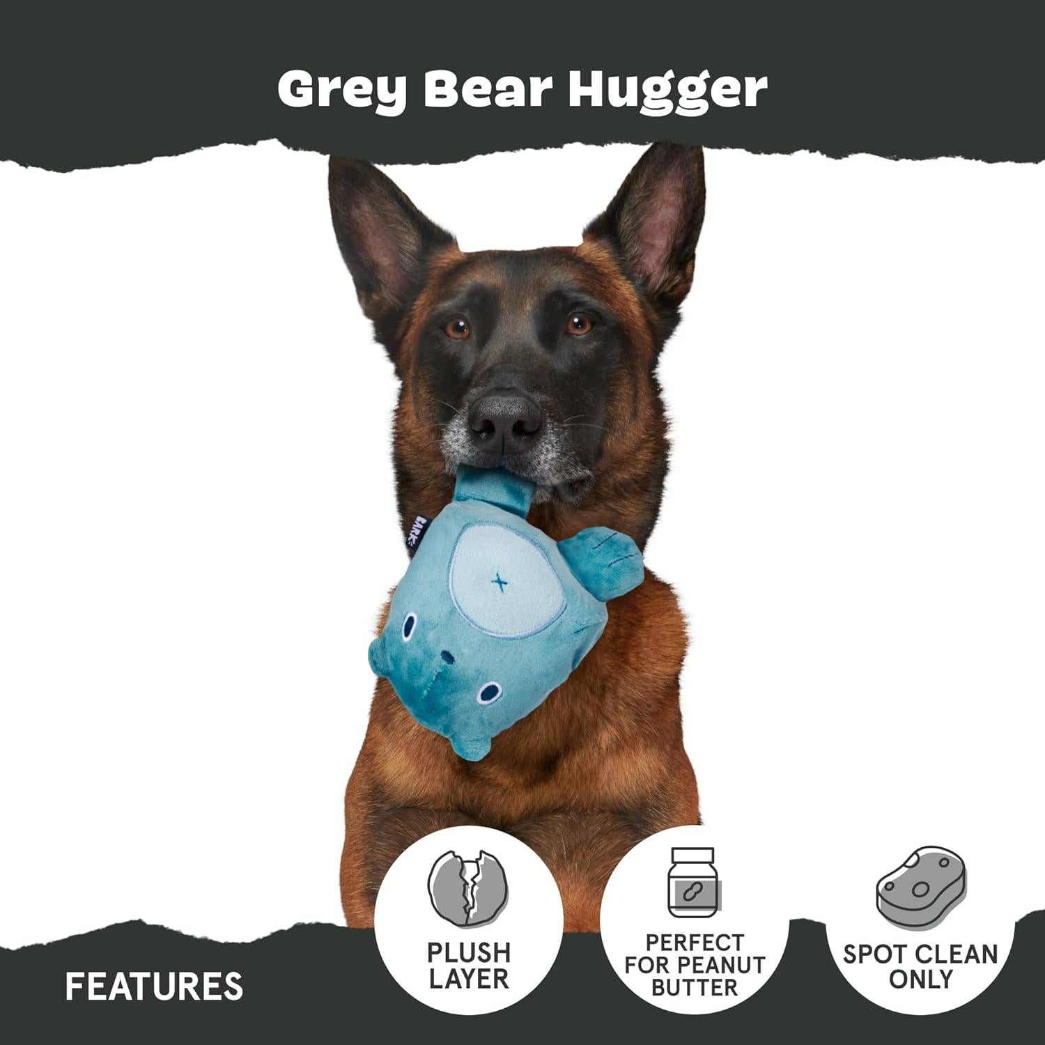 Juguete de Peluche Barkbox Oso Gris Grande 2-en-1 para Perros