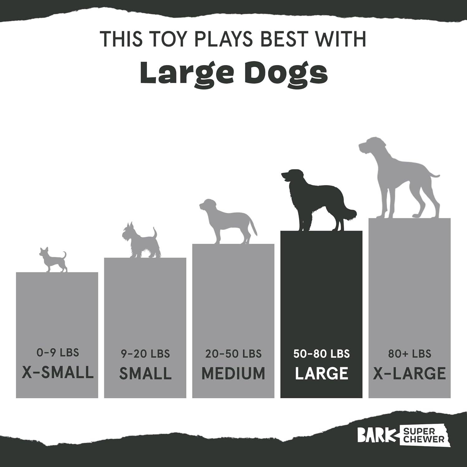 Juguete de Peluche Barkbox Oso Gris Grande 2-en-1 para Perros