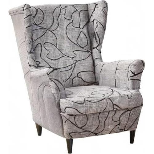 Funda de Sillón Wingback KRFOONN 2 Piezas Estirable