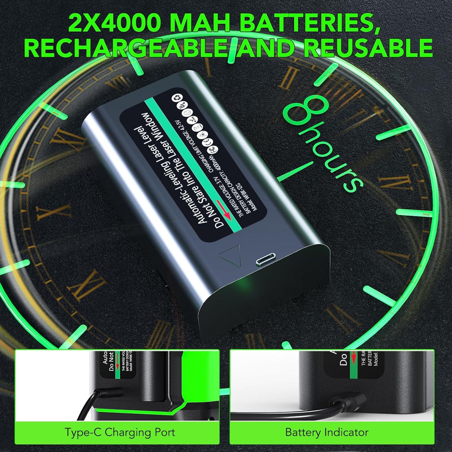 Nivel láser FELLAT 4D 360° verde auto nivelante