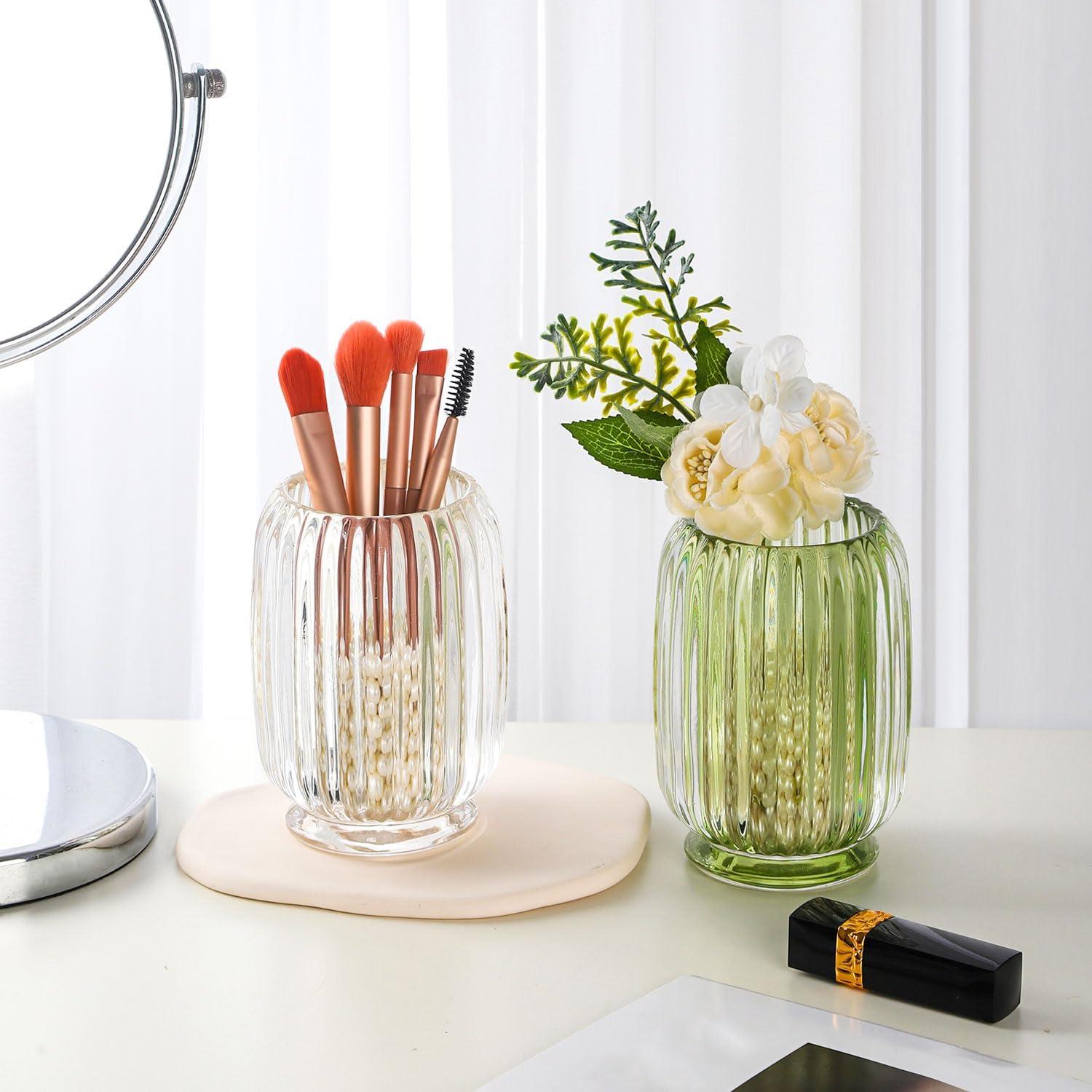 Vaso soporte cepillo de dientes VanEnjoy vidrio 6.8x12.2cm