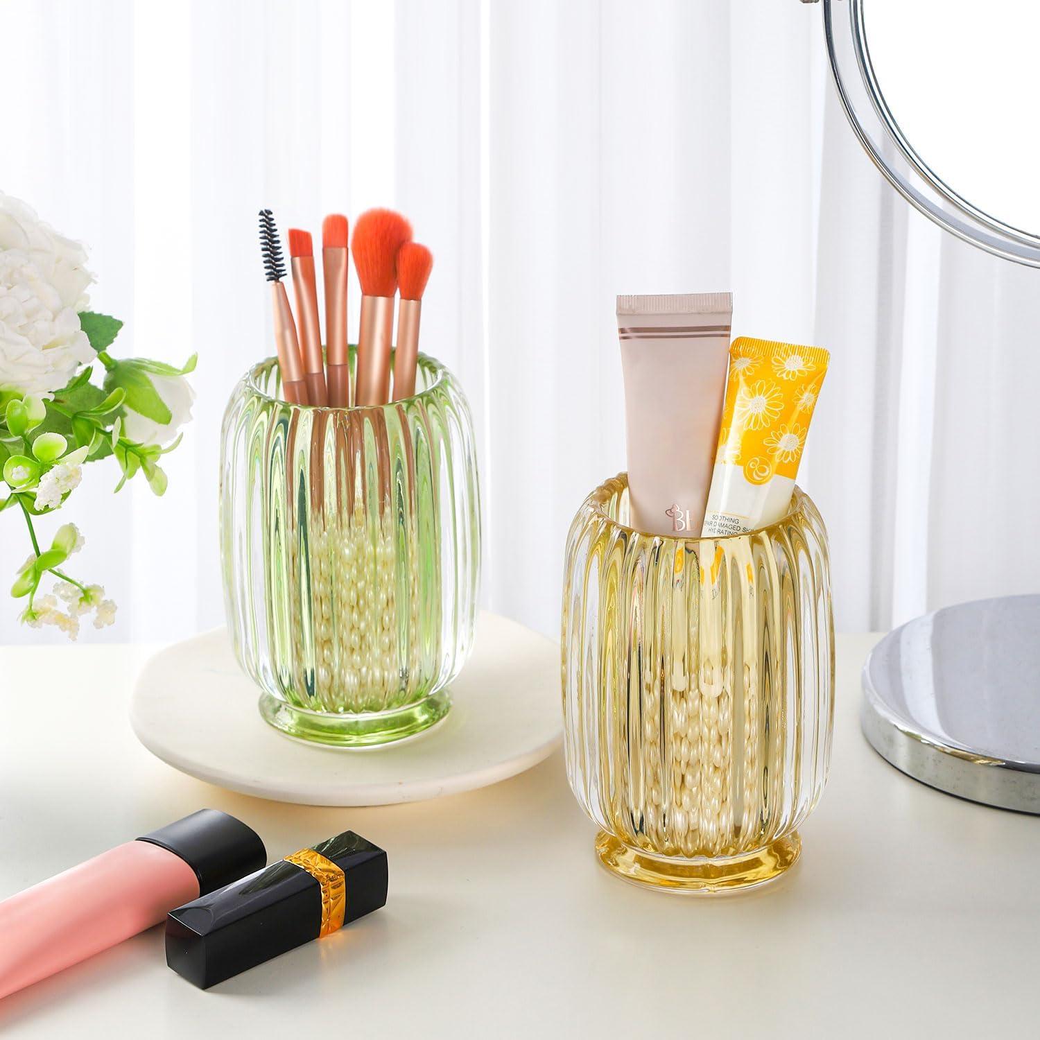 Vaso soporte cepillo de dientes VanEnjoy vidrio 6.8x12.2cm