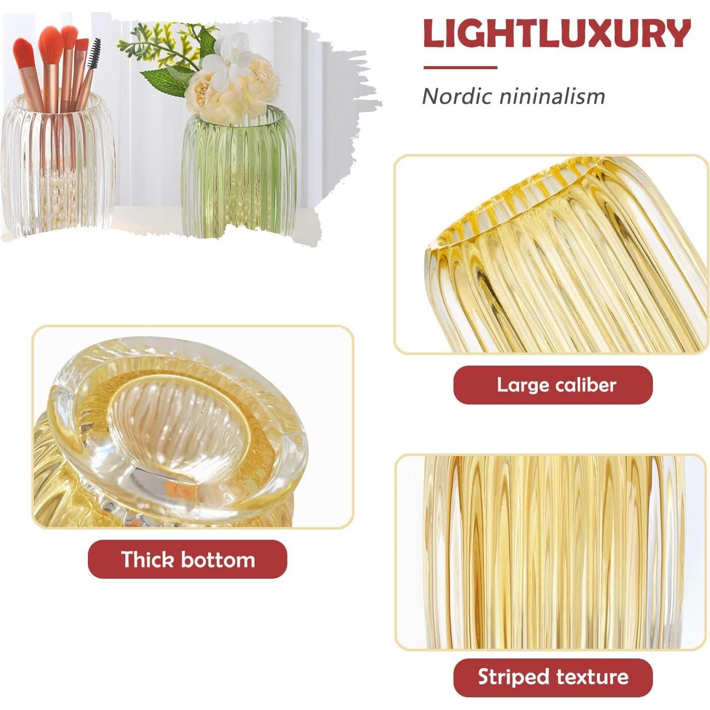 Vaso soporte cepillo de dientes VanEnjoy vidrio 6.8x12.2cm