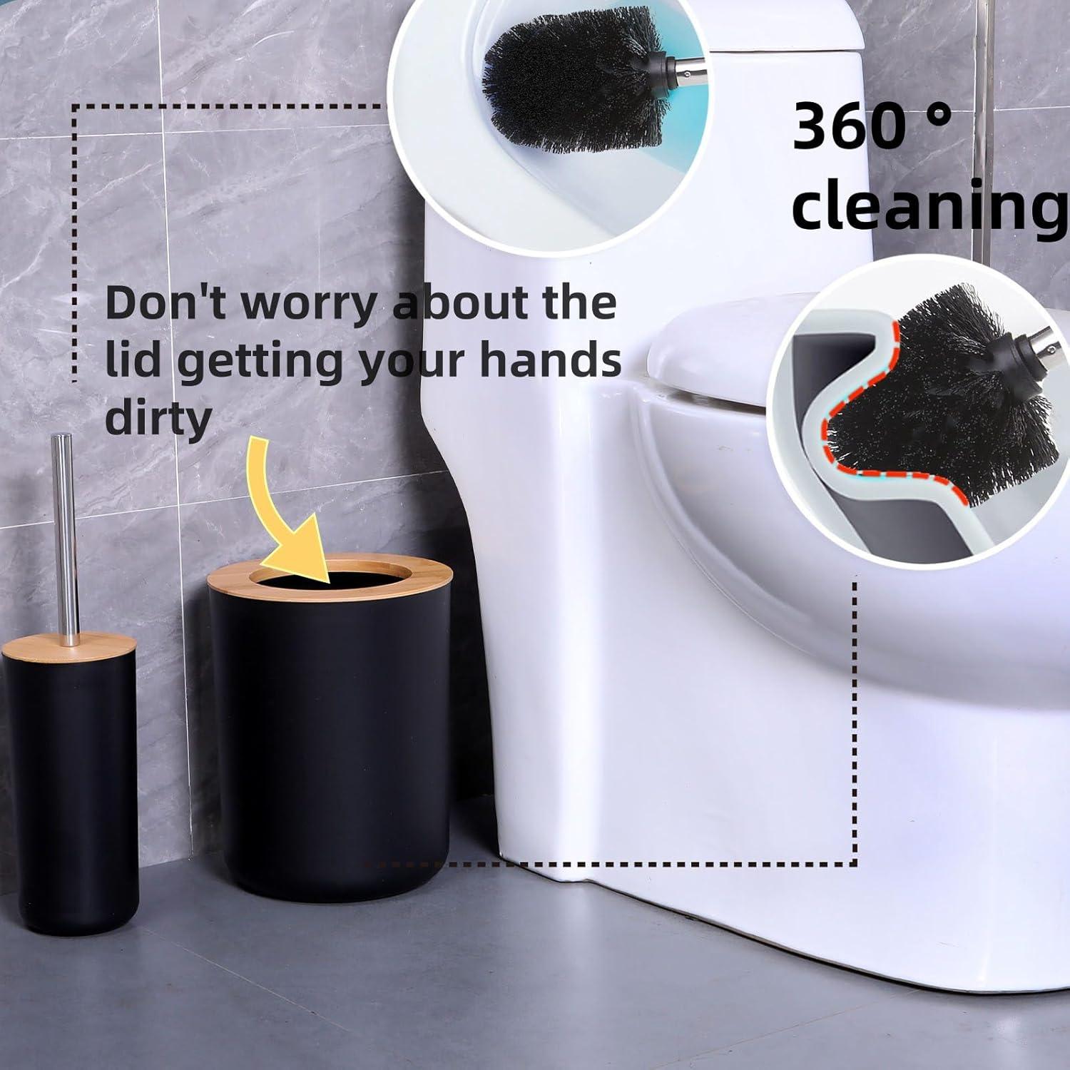 Juego de Accesorios de Baño Negro Mate 9 Piezas FNGJMJG