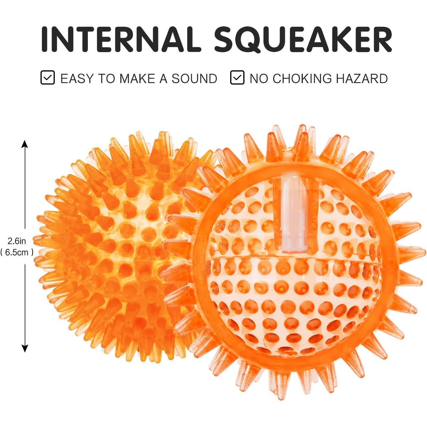 Pelotas Squeaky Sharlovy para Perros Pequeños - 6 Piezas