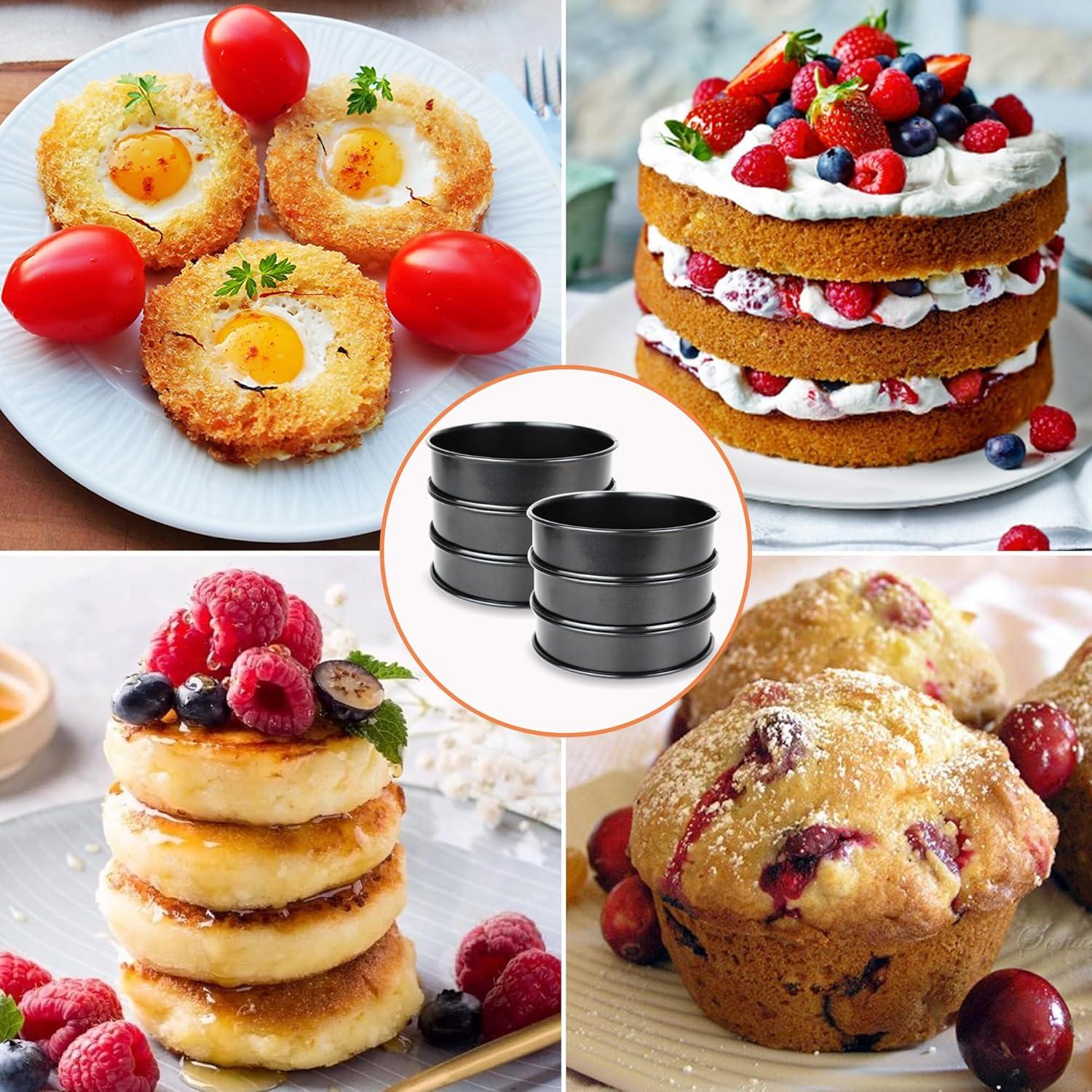 Juego de 6 Anillos para Muffin AIDOIT 10.5 cm Antiadherentes