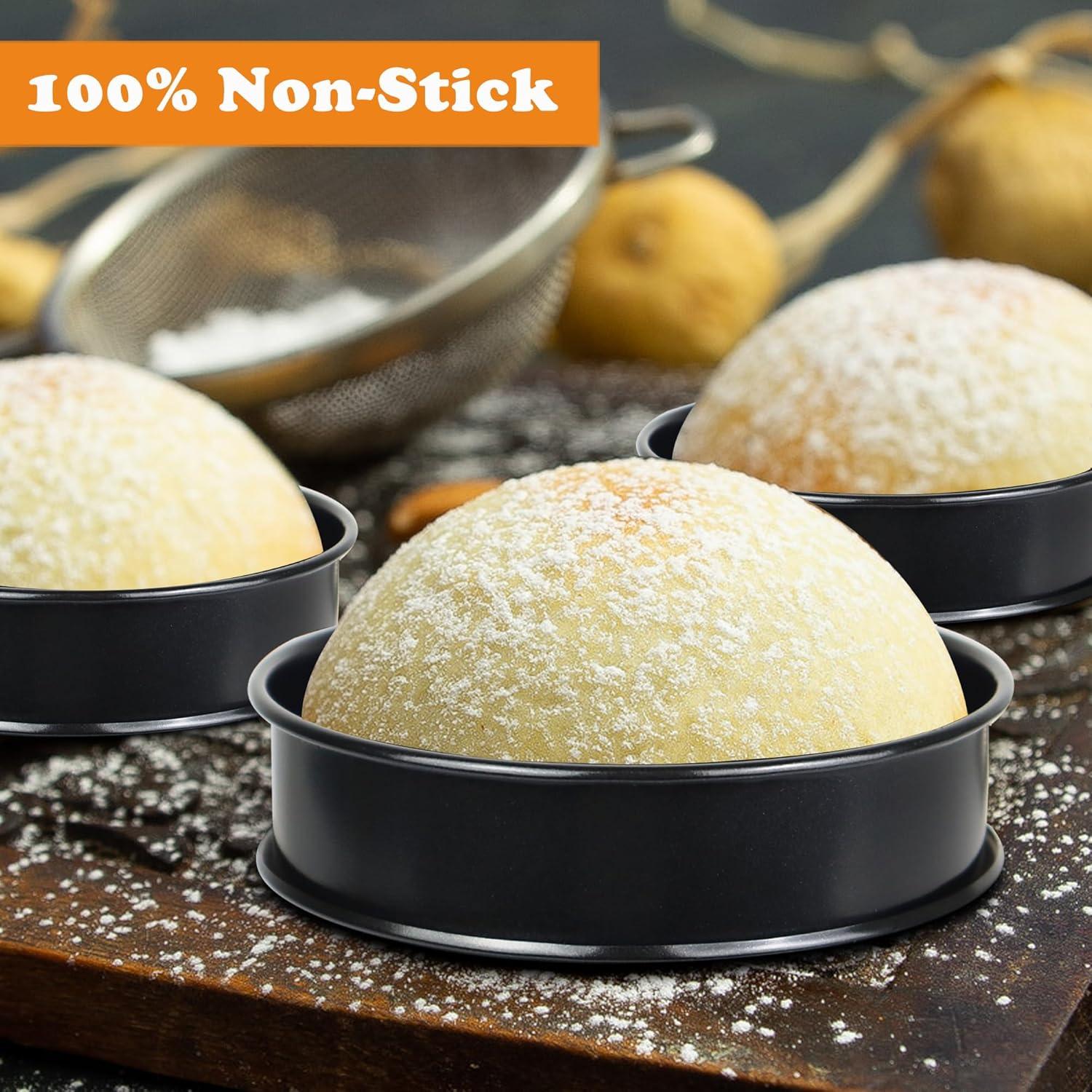 Juego de 6 Anillos para Muffin AIDOIT 10.5 cm Antiadherentes