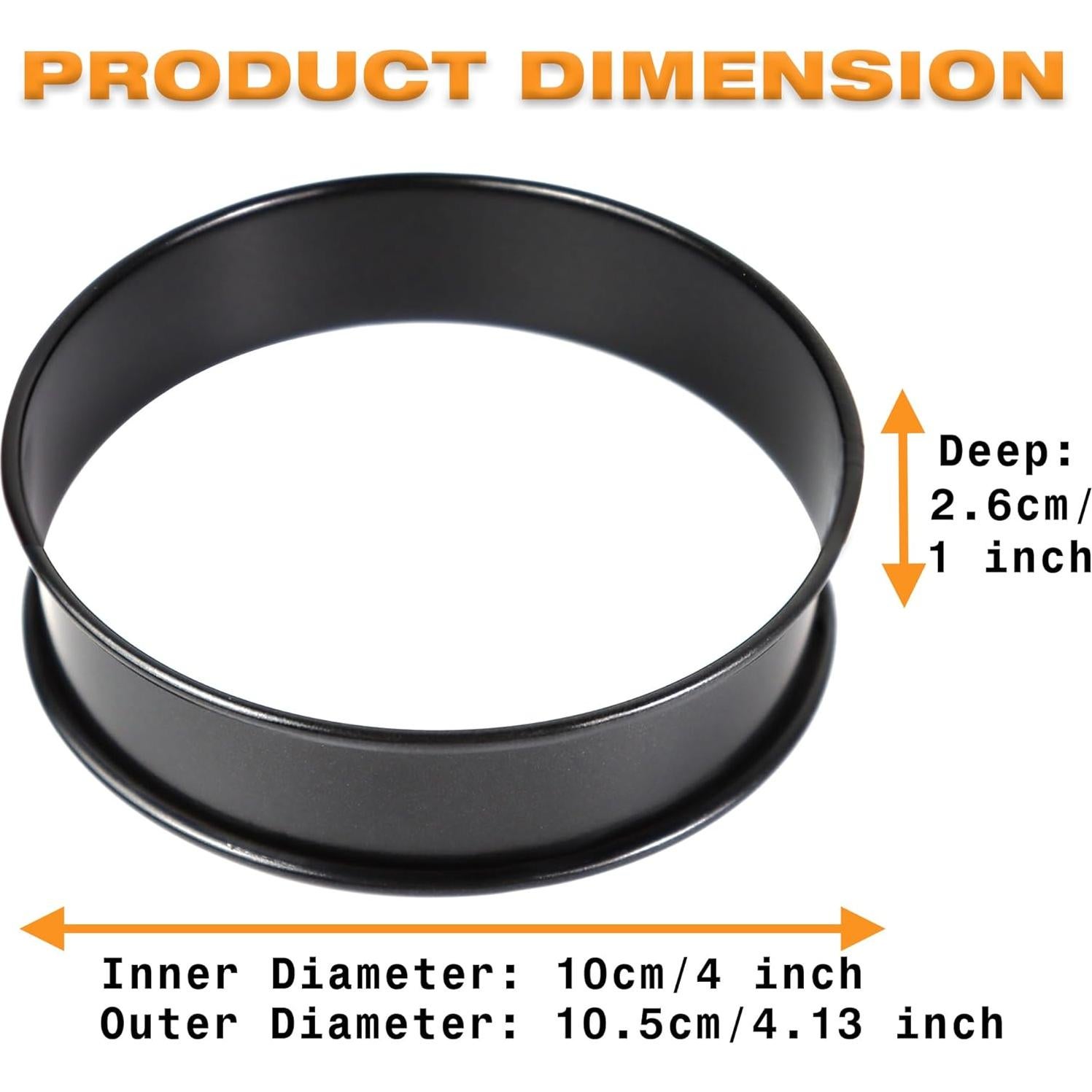 Juego de 6 Anillos para Muffin AIDOIT 10.5 cm Antiadherentes