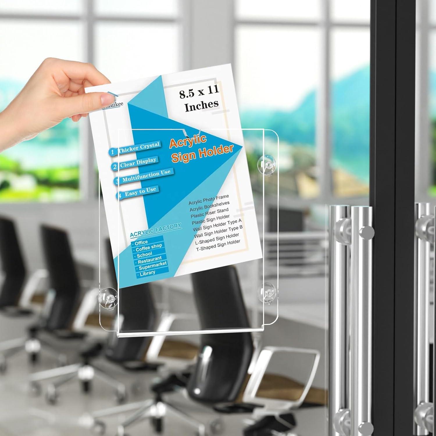 Soporte de Señal Acrílico PecMuikee 12 Pcs con Ventosas