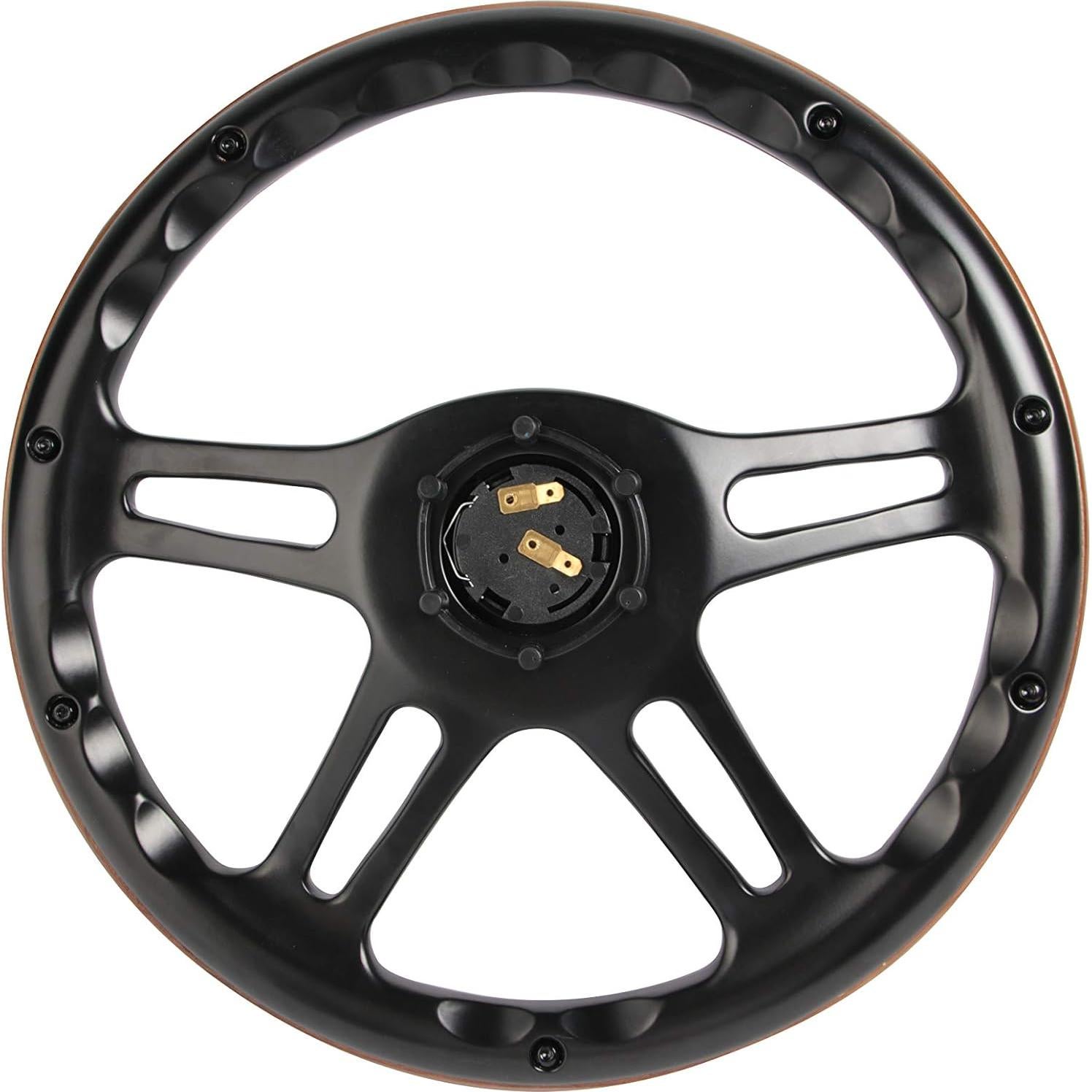 Volante de dirección Newworldmotoring 35,56 cm madera caoba