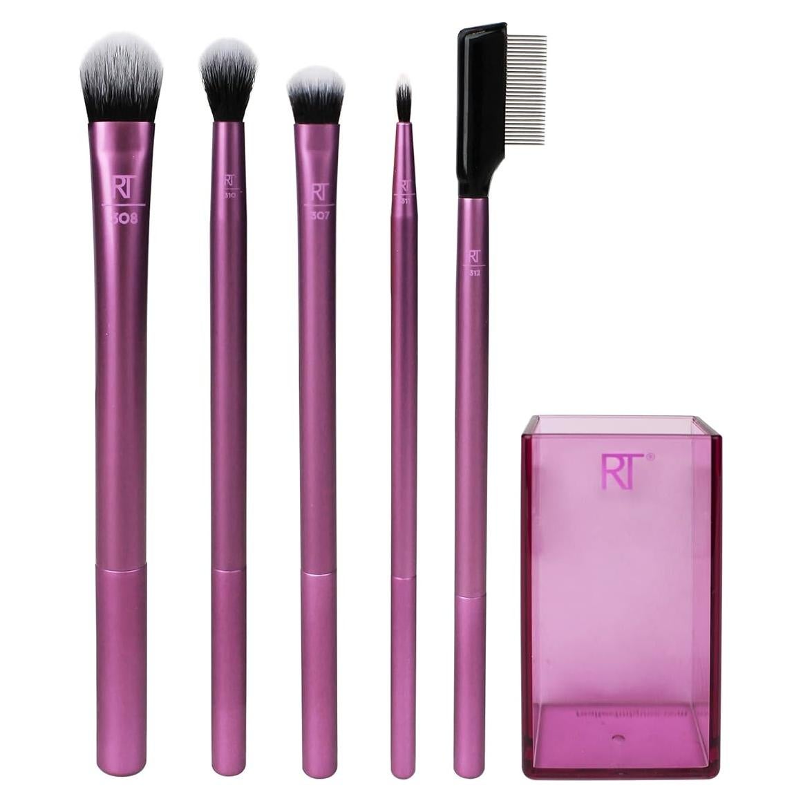 Set de Pinceles para Ojos Real Techniques - 6 Piezas Morado