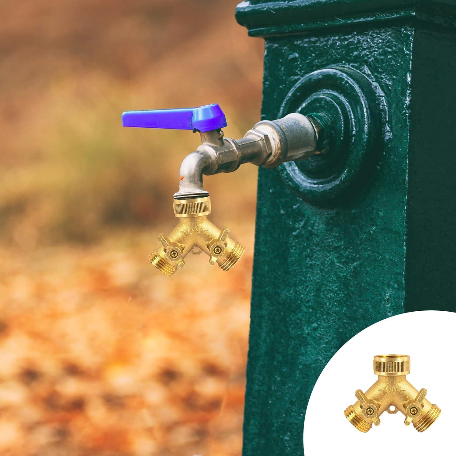 Divisor de Manguera de Jardín Hourleey 2 Vías Latón 19 mm