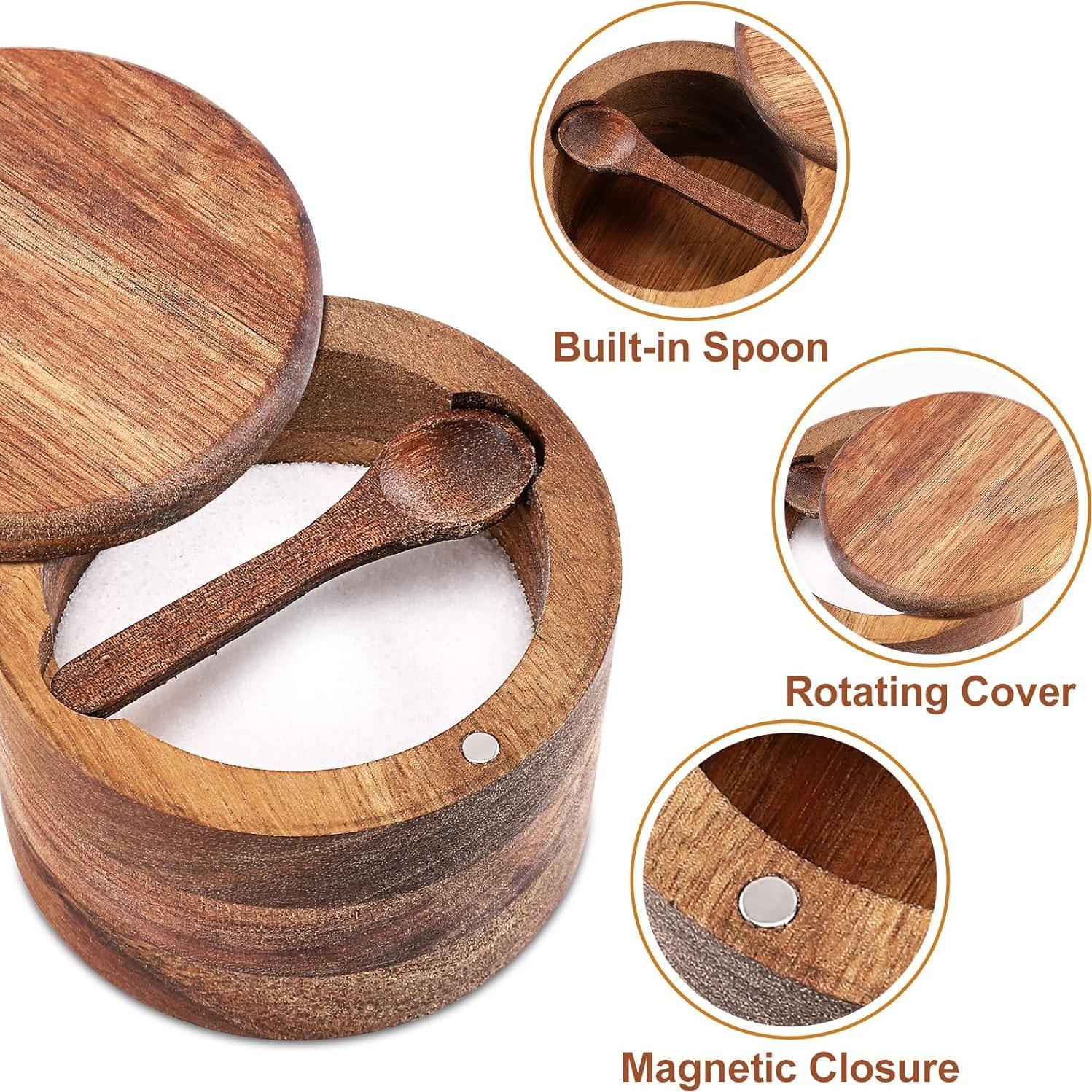 Tazón de Sal y Pimienta RAETTER.LY de Madera de Acacia 184g