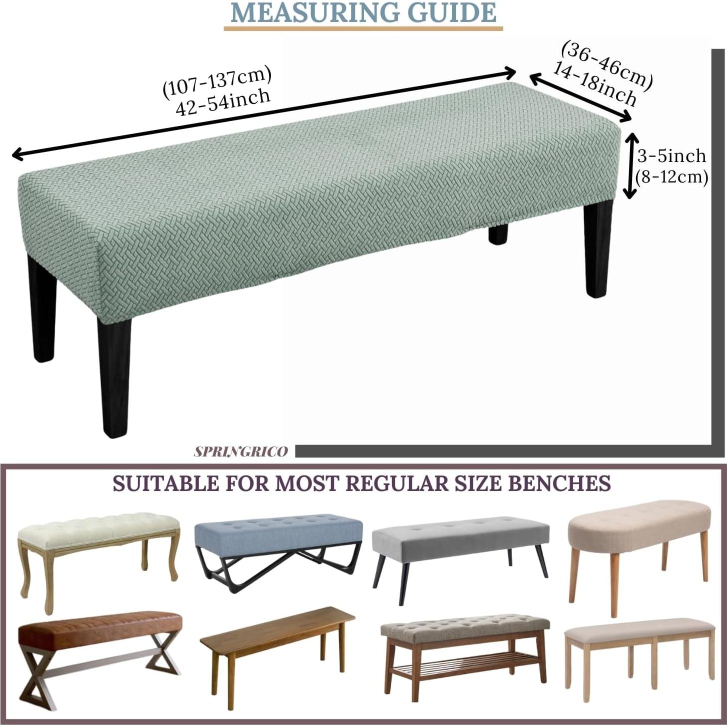 Funda de Banco SPRINGRICO Rectangular Lavable Verde