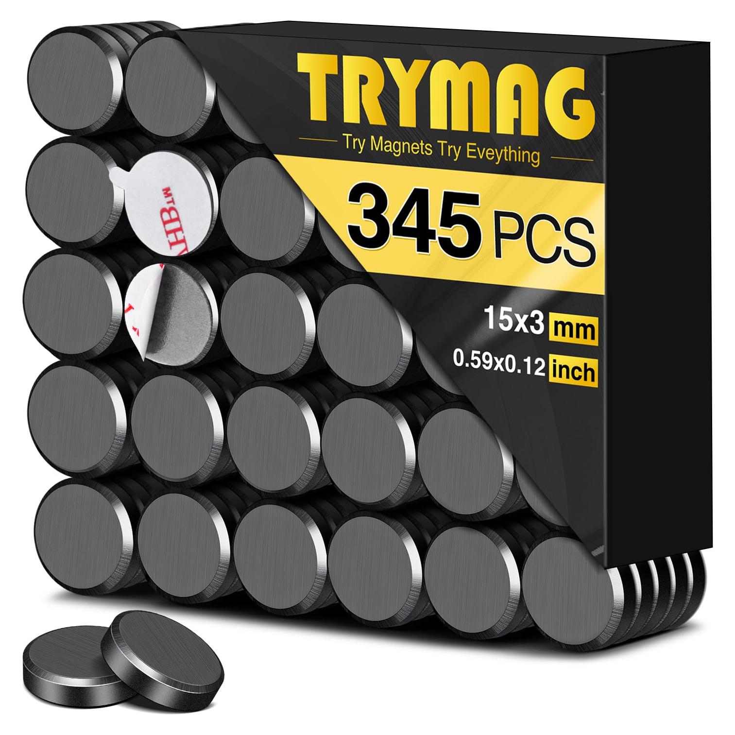 Imanes de Cerámica TRYMAG 15mm 345PCS Negro