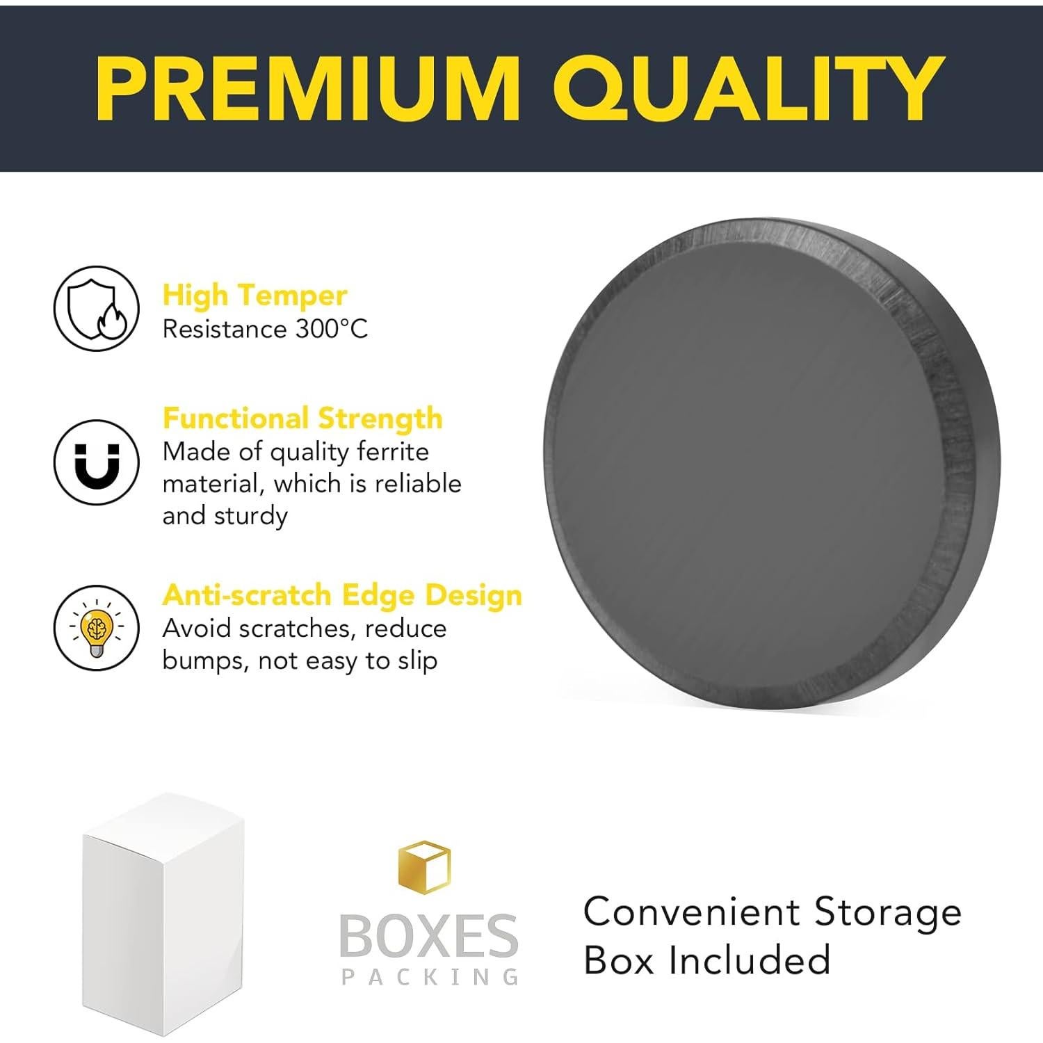 Imanes de Cerámica TRYMAG 15mm 345PCS Negro