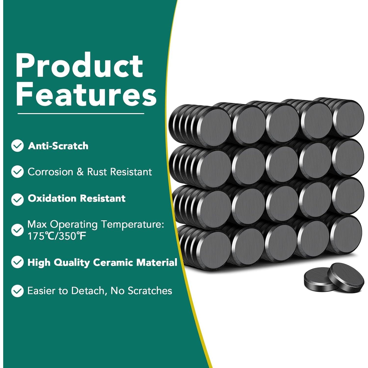 Imanes de Cerámica TRYMAG 15mm 345PCS Negro