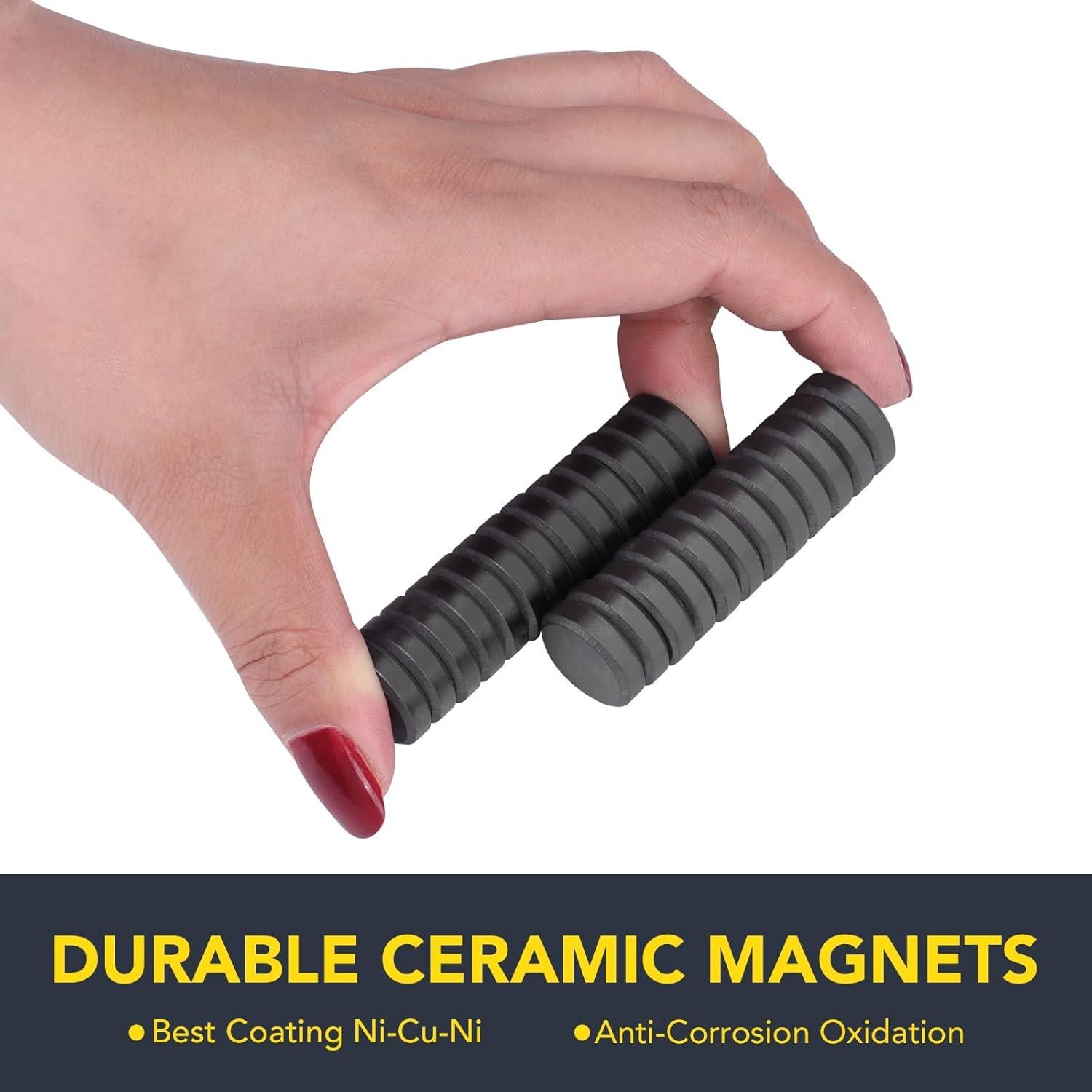 Imanes de Cerámica TRYMAG 15mm 345PCS Negro