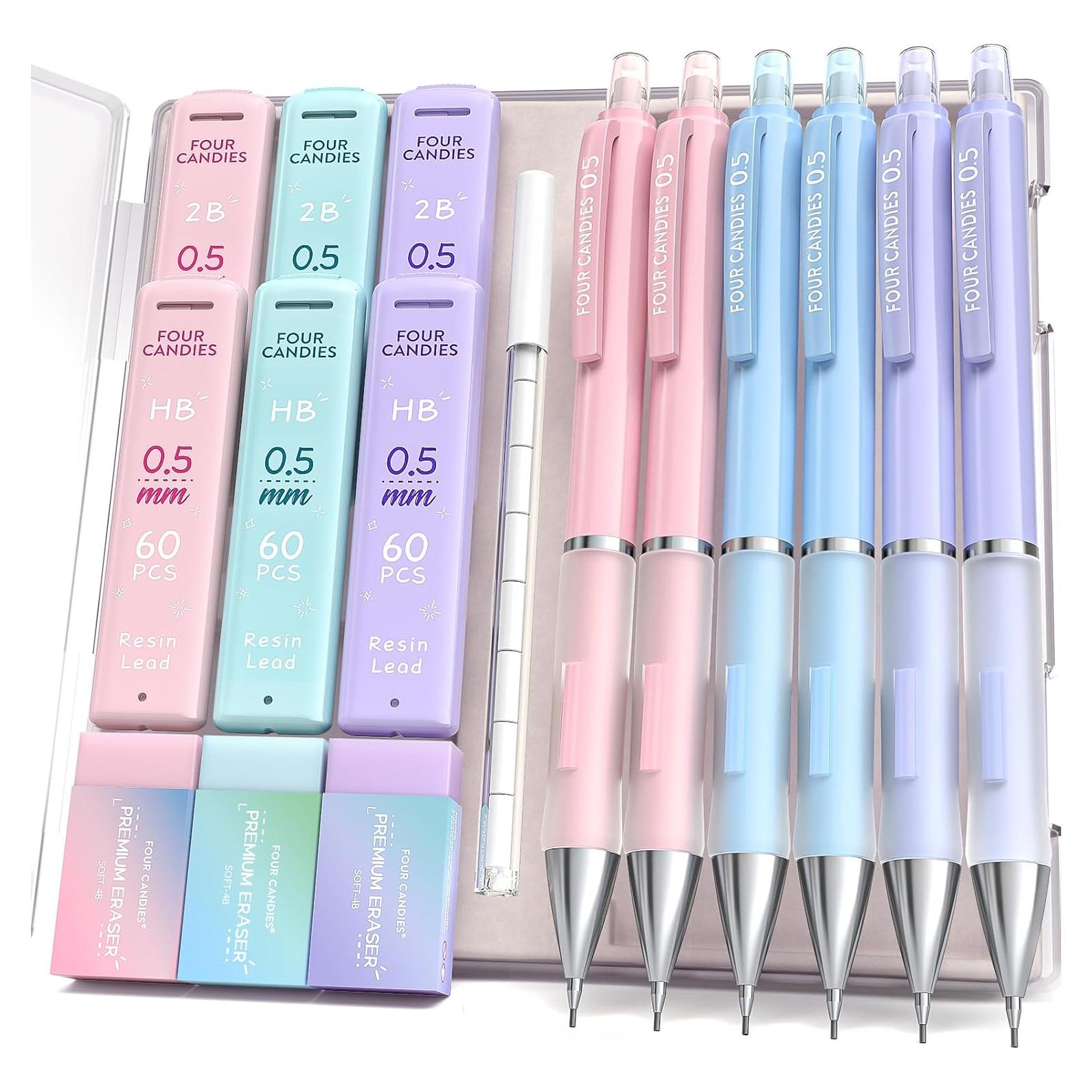 Juego de Lápices Mecánicos Four Candies 0.5 mm - 6 Lápices Pastel