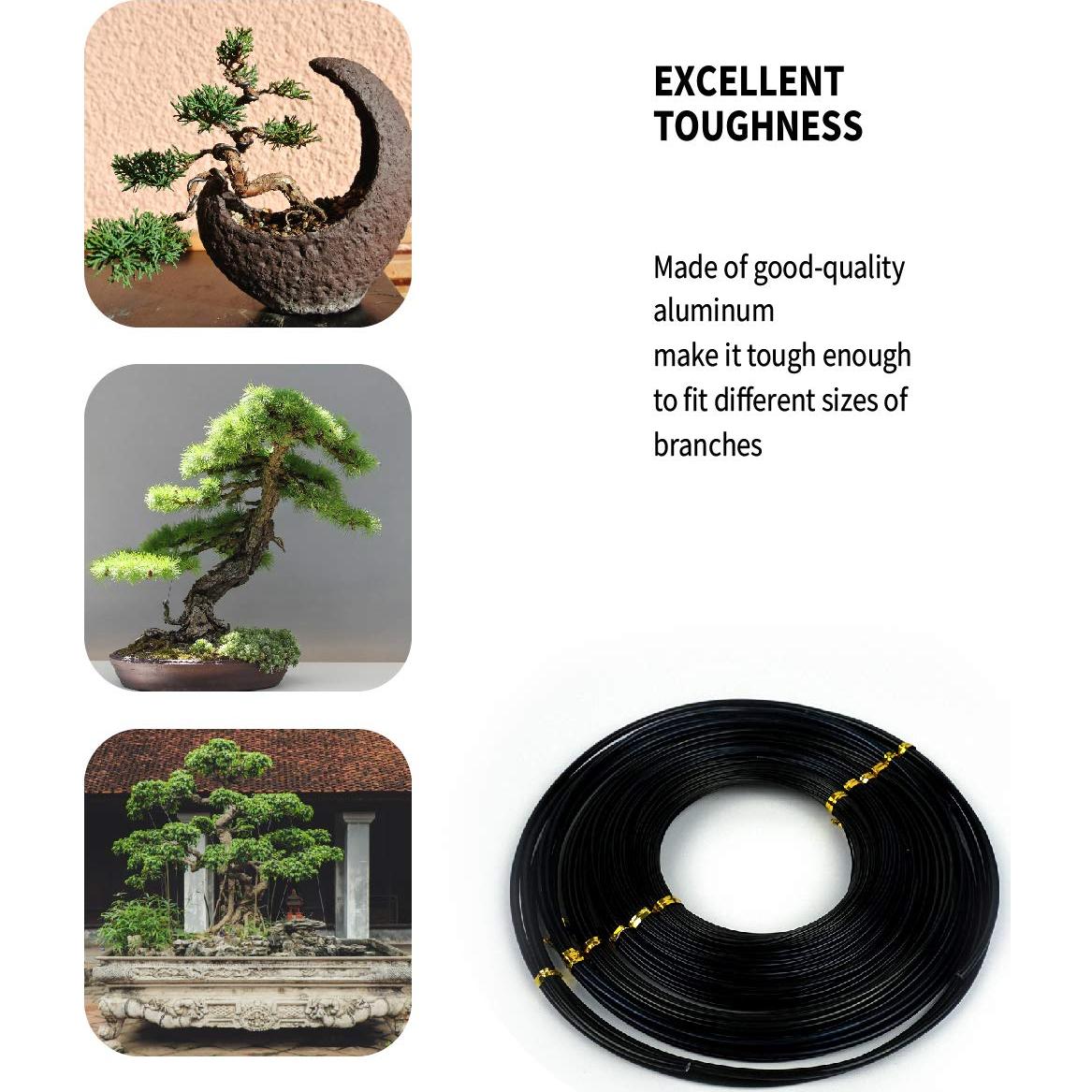 Kit Alambre para Bonsai MoHern 152 Pies 6 Tamaños Aluminio