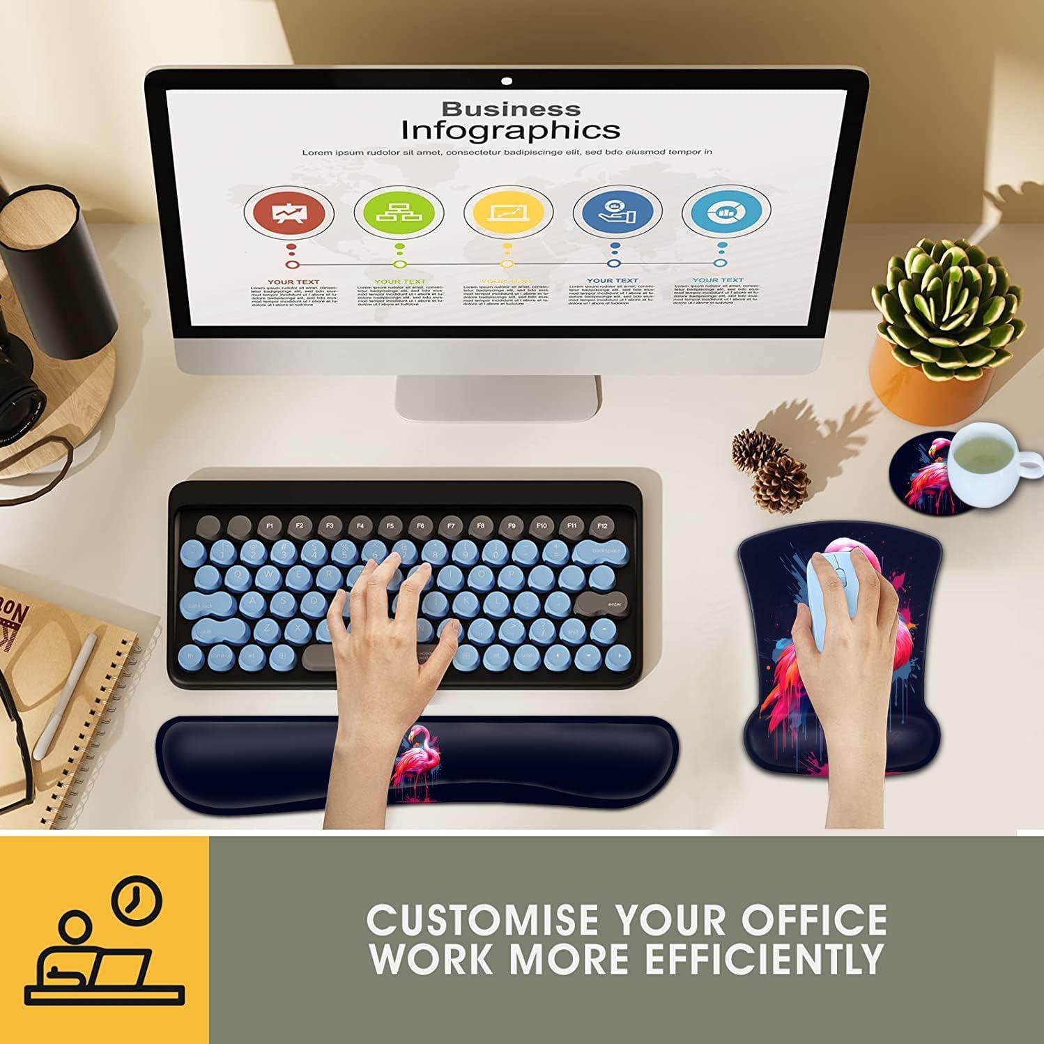 Juego de Soporte Ergonómico para Muñeca y Alfombrilla YVBHCGGGF