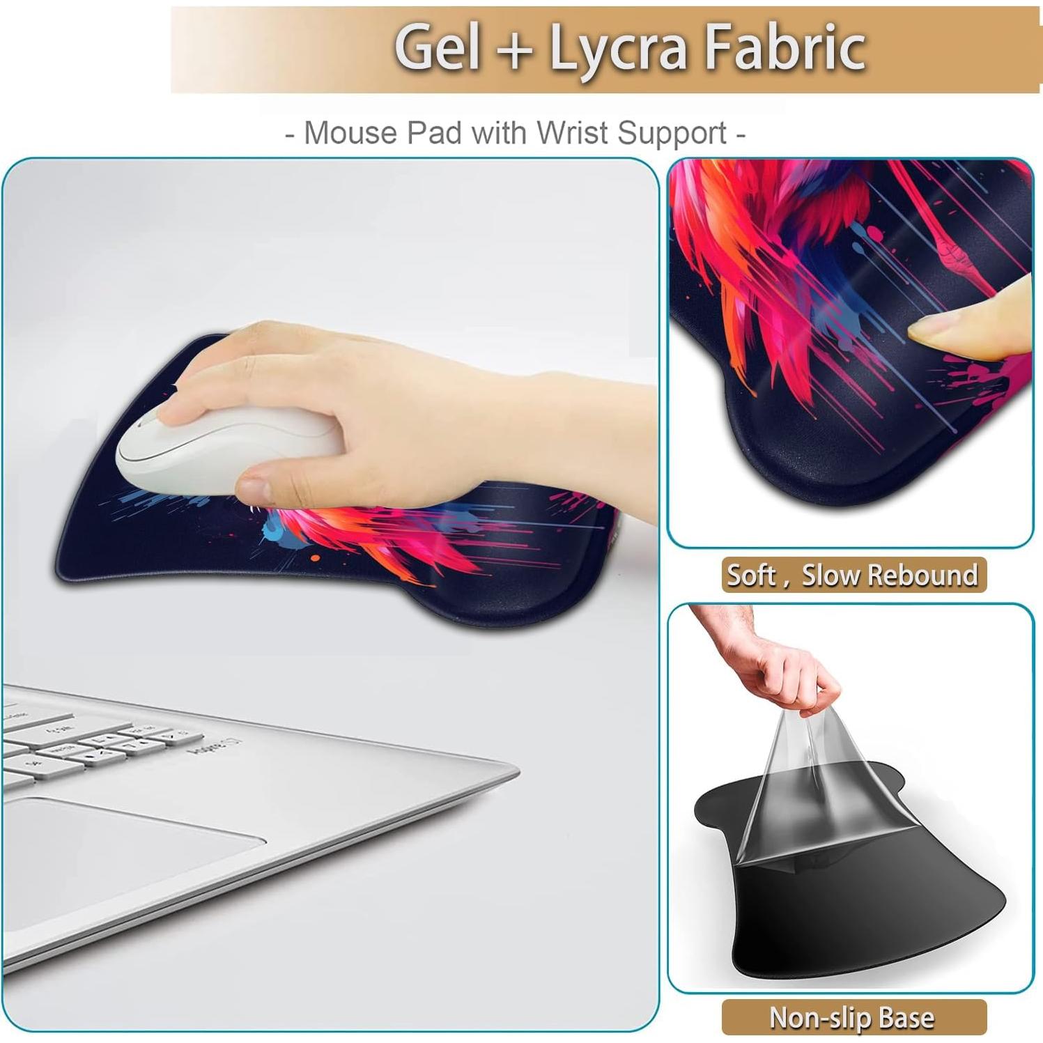 Juego de Soporte Ergonómico para Muñeca y Alfombrilla YVBHCGGGF