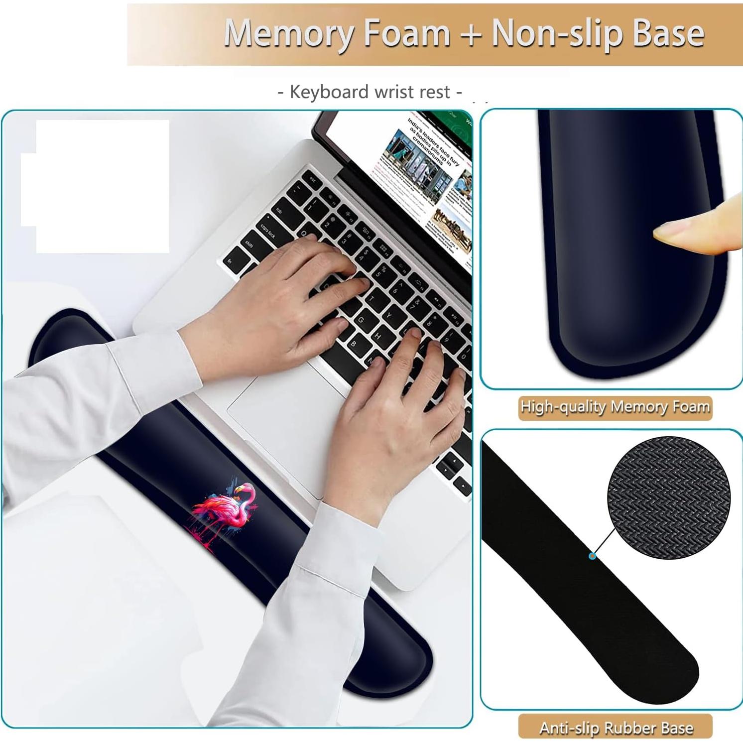 Juego de Soporte Ergonómico para Muñeca y Alfombrilla YVBHCGGGF