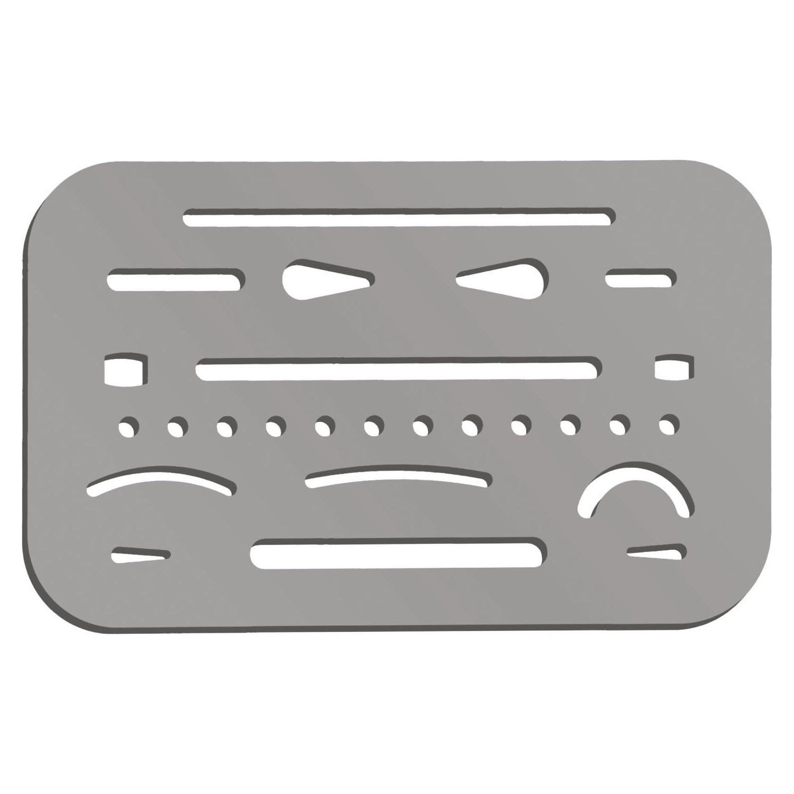 Plantilla de Borrado Hotop 3 Piezas Acero Inoxidable