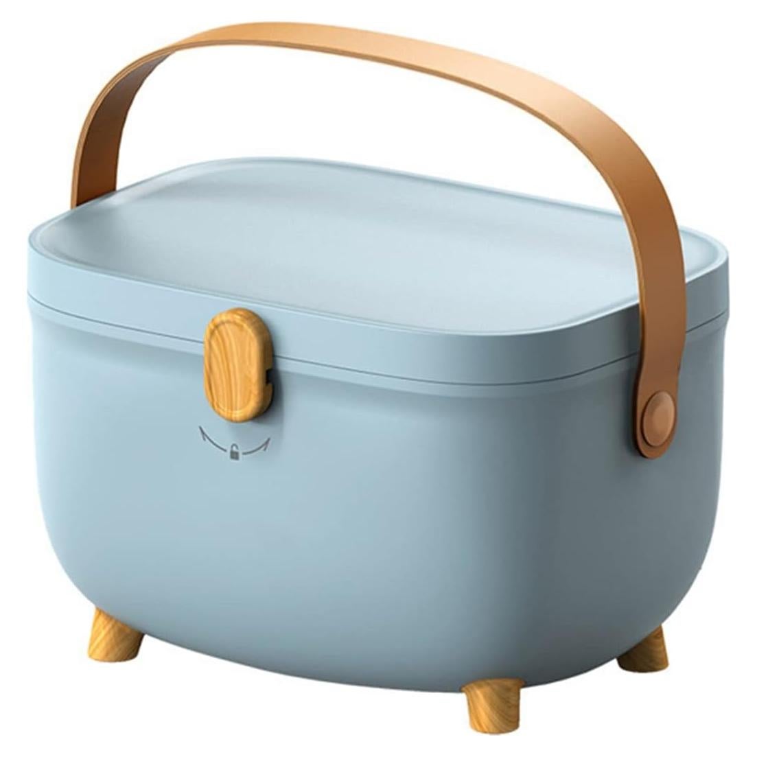 Caja de Almacenamiento de Medicamentos Tooth Azul Doble Capa