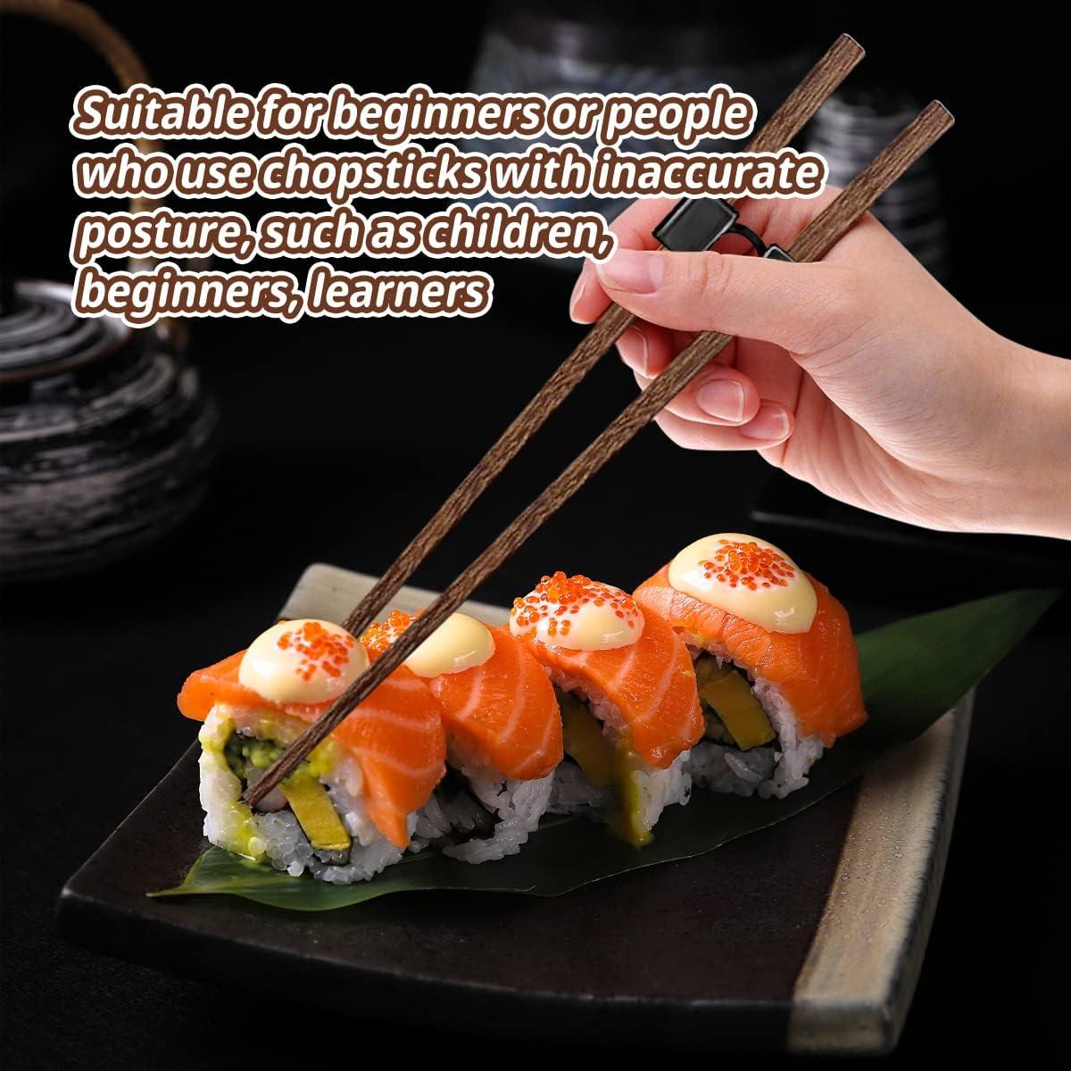 5 Pares de Palillos de Entrenamiento Reutilizables Wenge 22.5cm