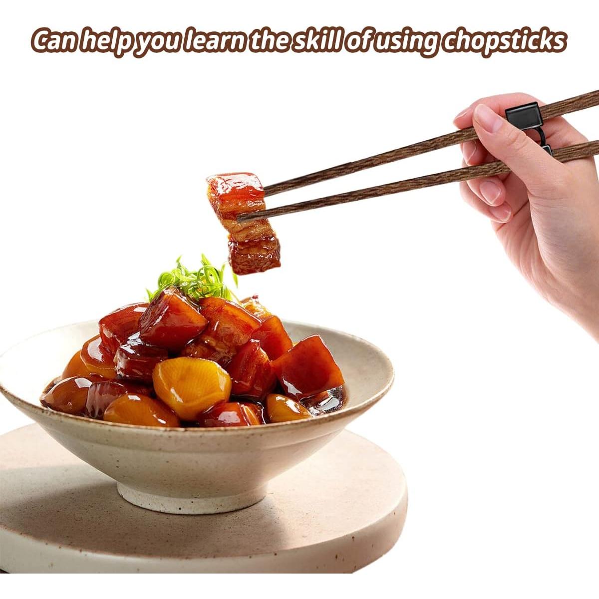 5 Pares de Palillos de Entrenamiento Reutilizables Wenge 22.5cm